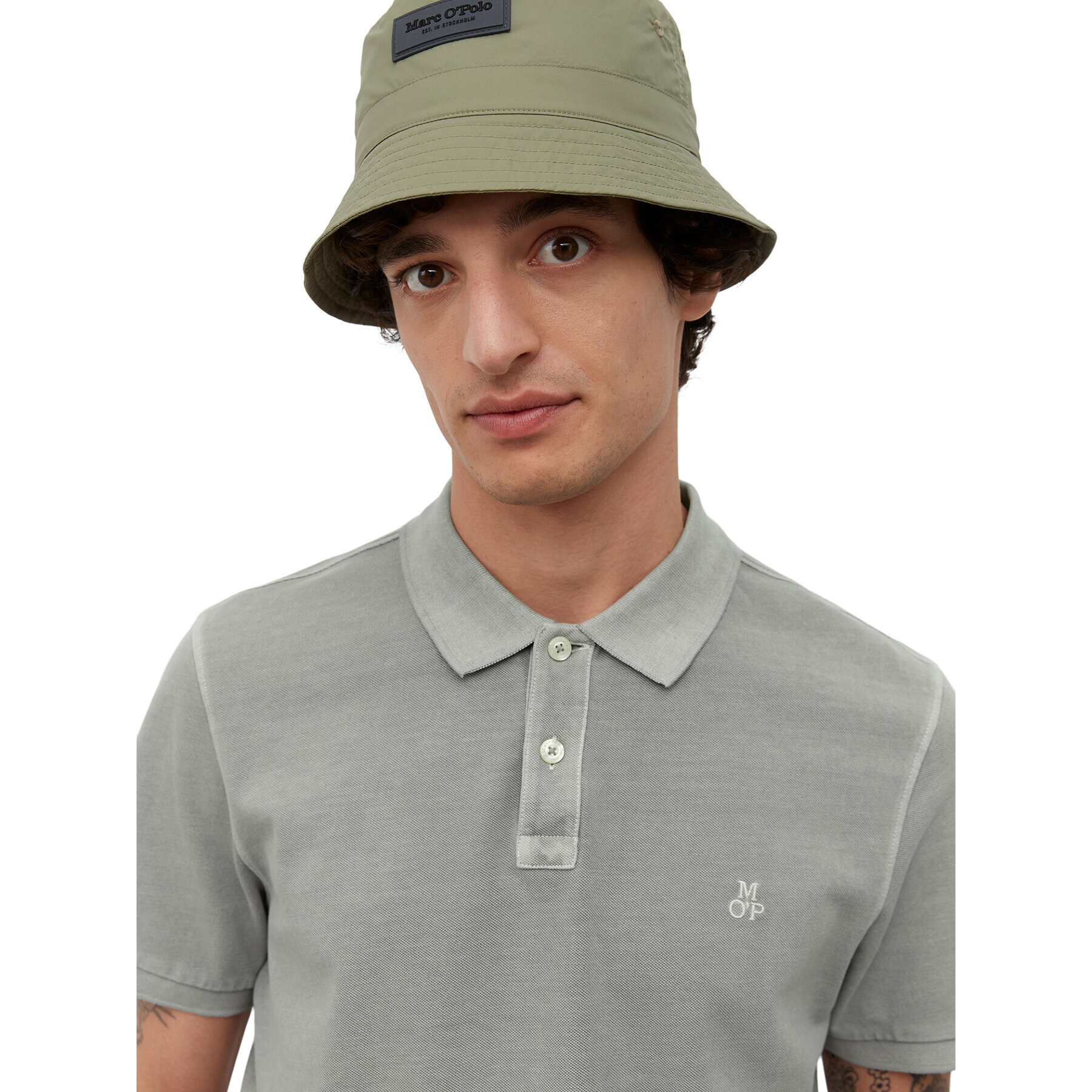 Marc O'Polo Polokošile B21226653000 Šedá Regular Fit - Pepit.cz