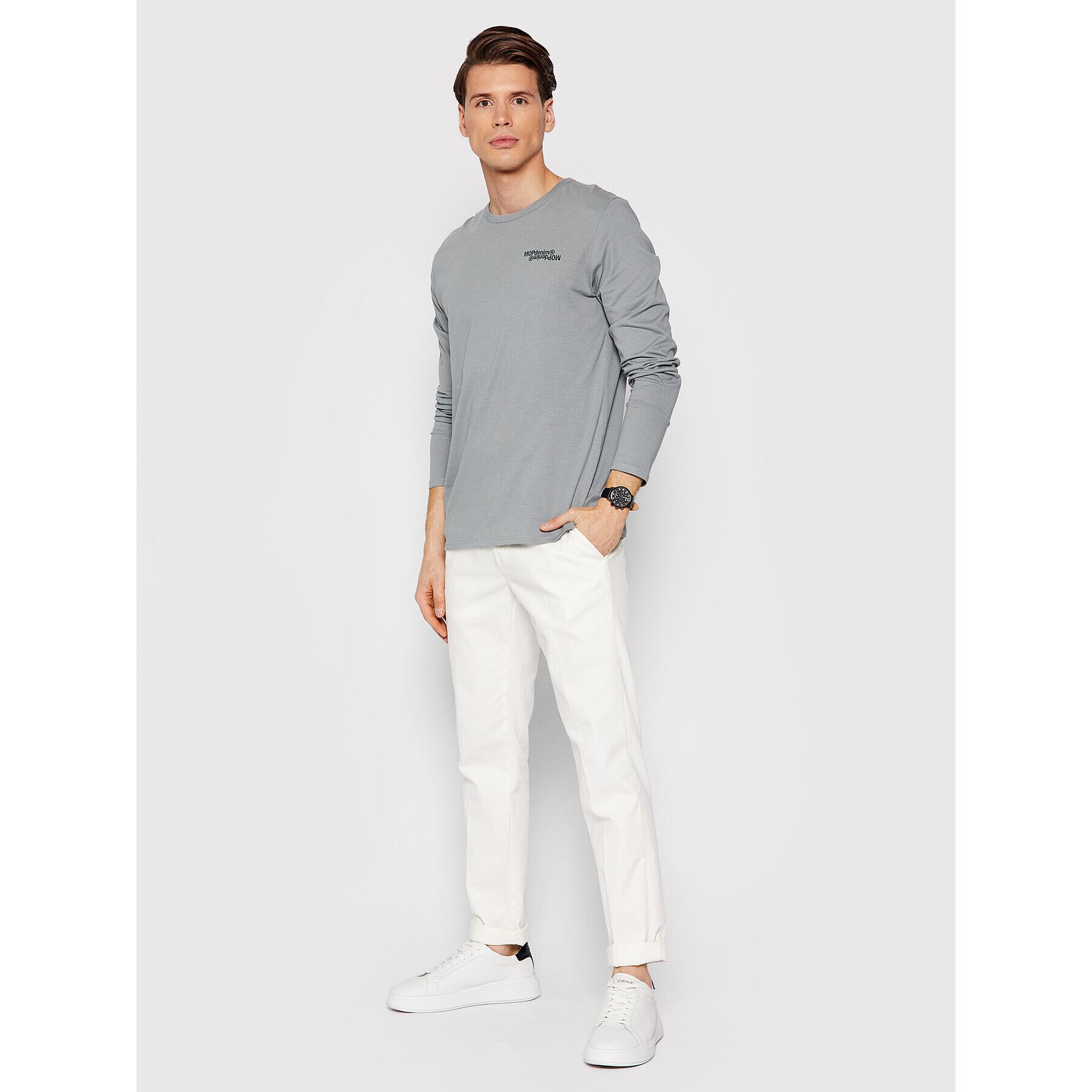 Marc O'Polo S dlouhým rukávem 170 2323 52136 Šedá Slim Fit - Pepit.cz