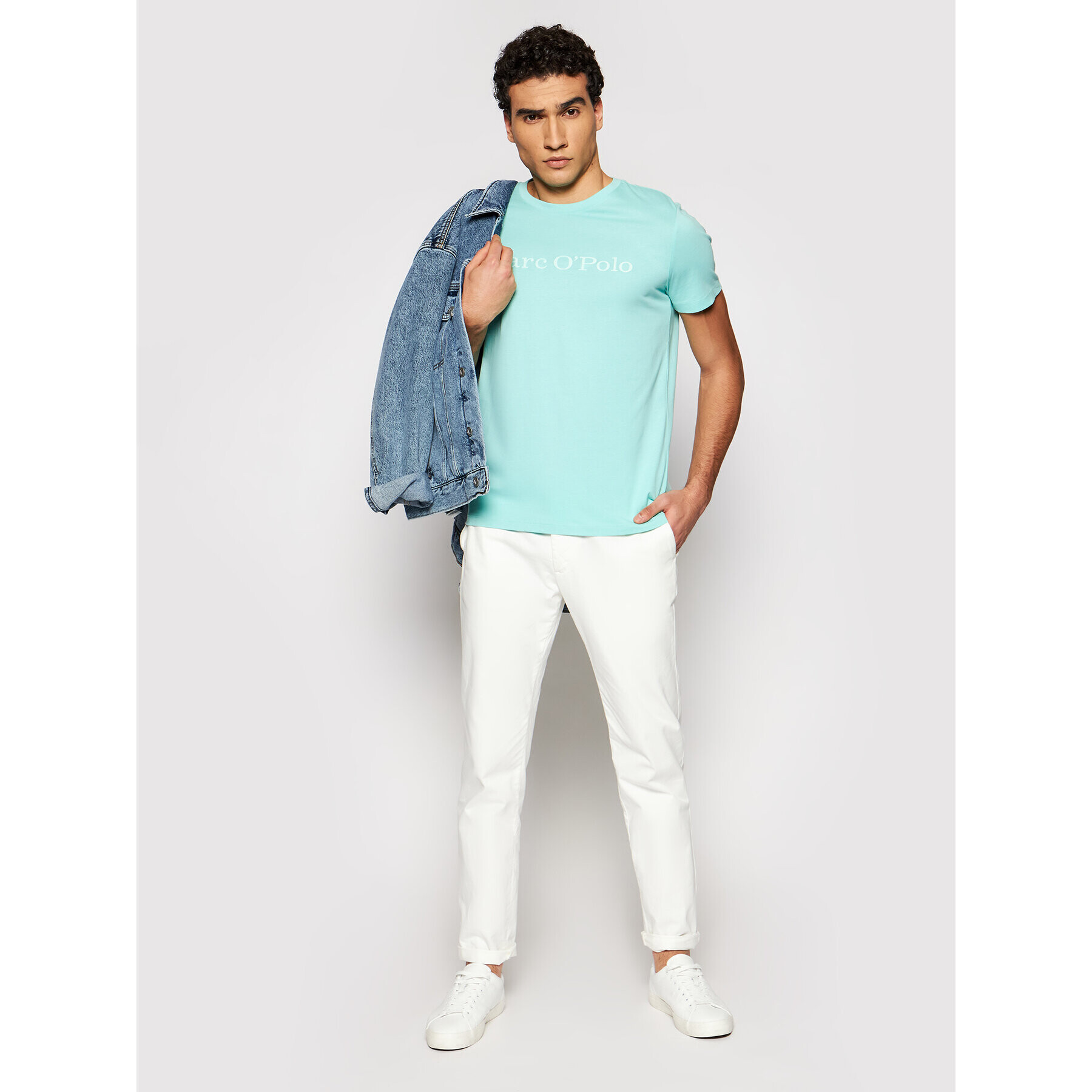 Marc O'Polo T-Shirt 123 2220 51230 Zelená Regular Fit - Pepit.cz