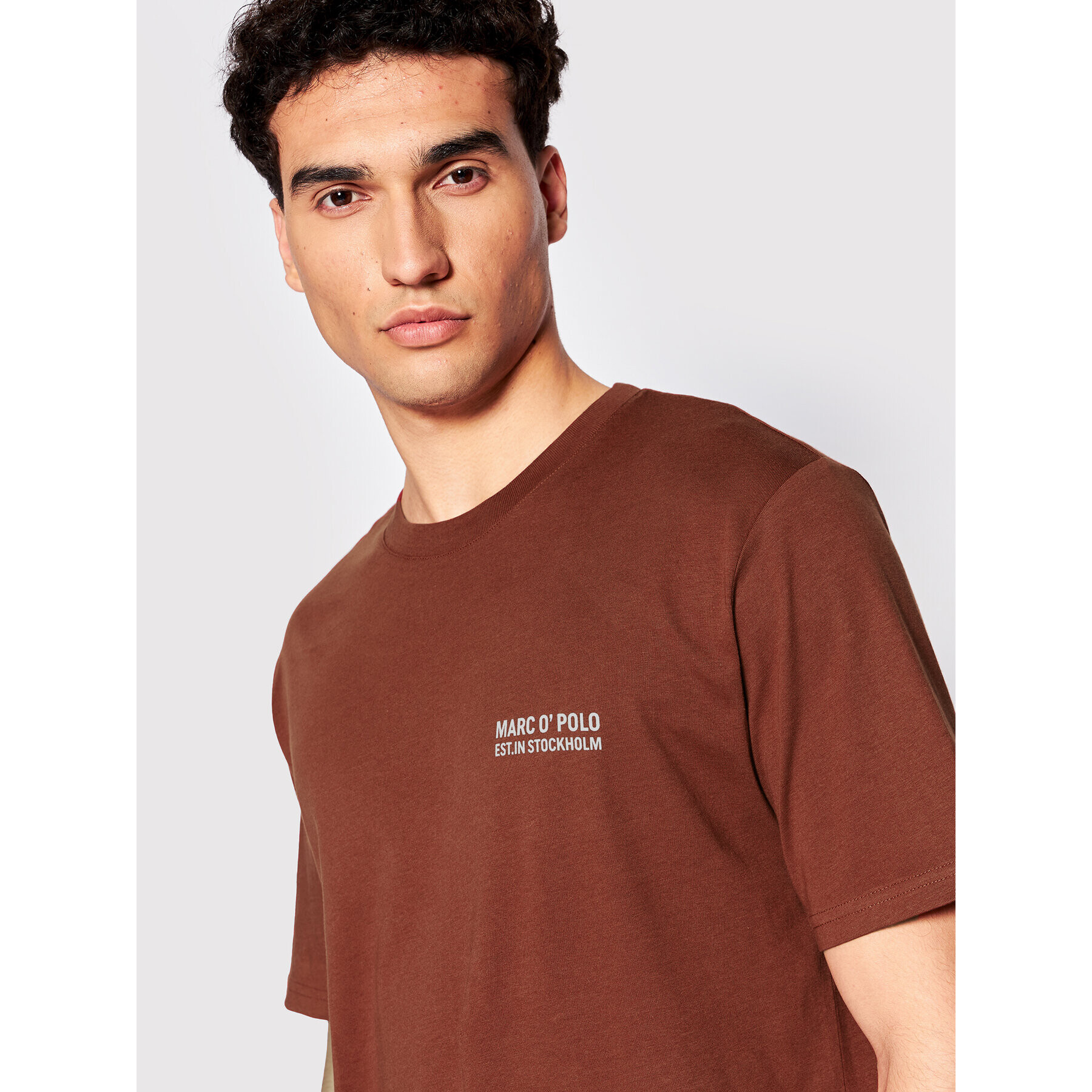 Marc O'Polo T-Shirt 226 2012 51074 Hnědá Regular Fit - Pepit.cz