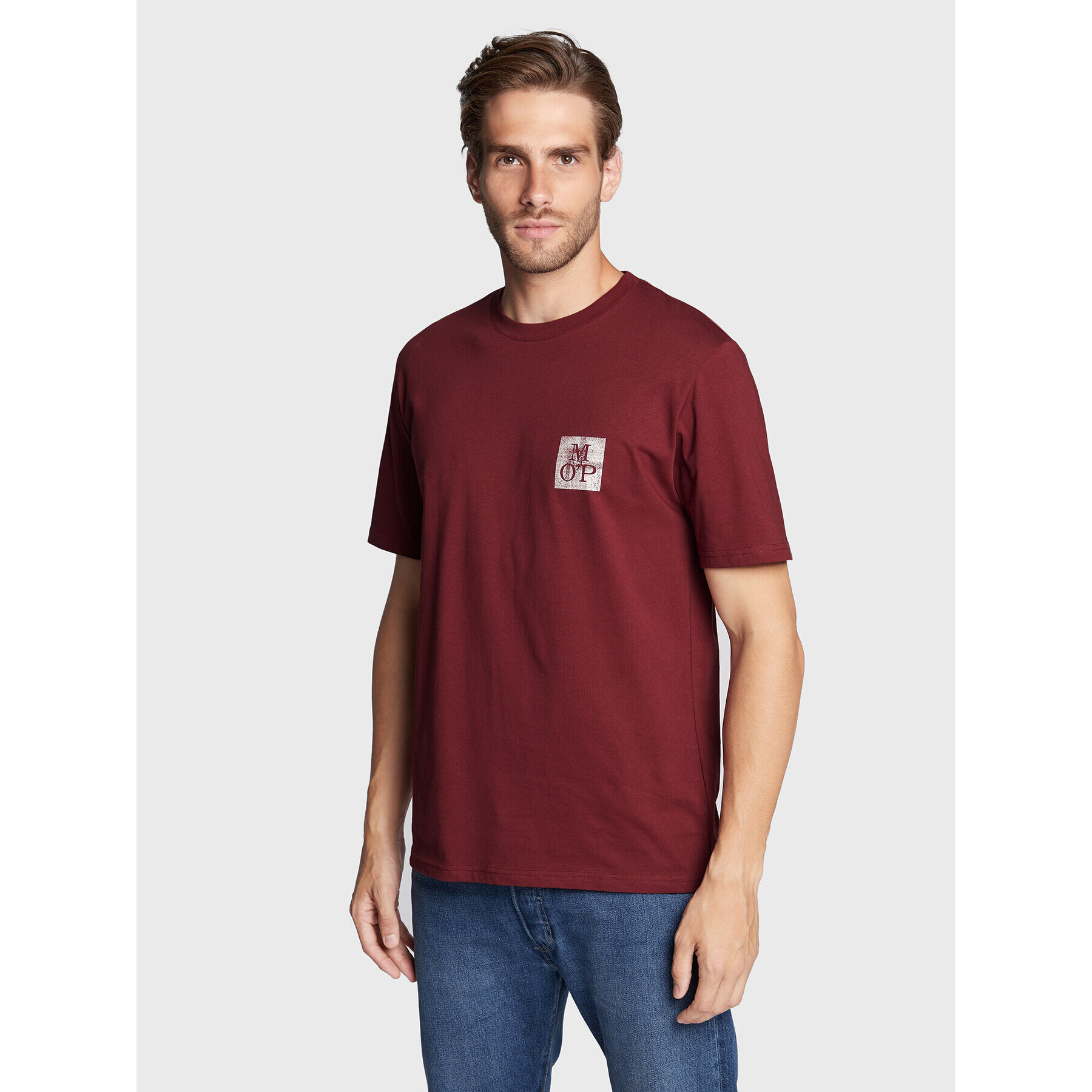 Marc O'Polo T-Shirt 227 2012 51620 Bordó Regular Fit - Pepit.cz