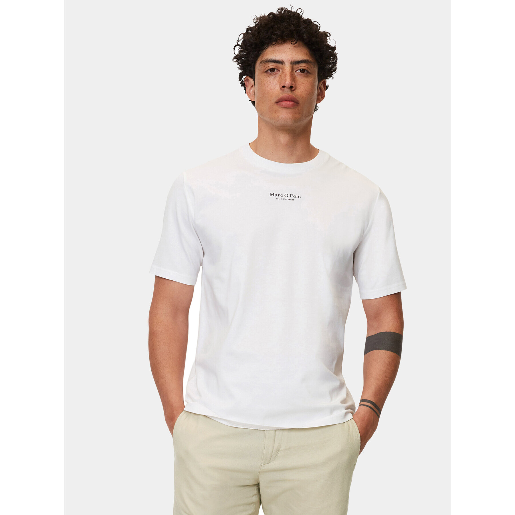 Marc O'Polo T-Shirt 326247751382 Bílá Regular Fit - Pepit.cz