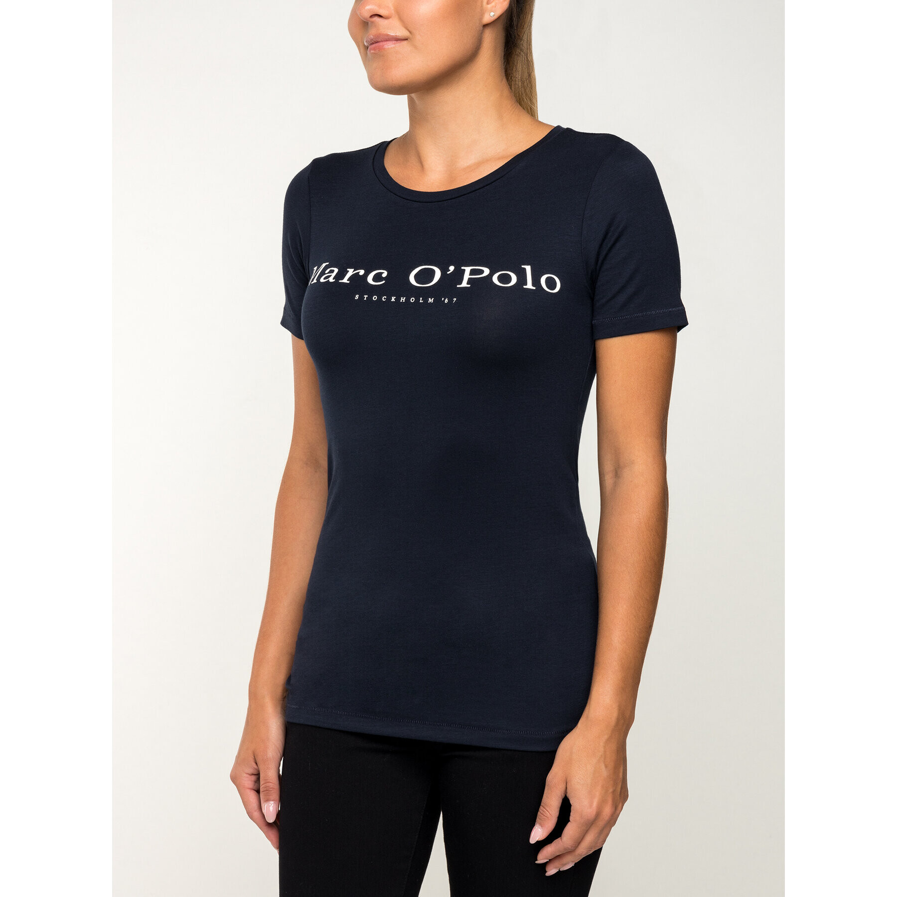 Marc O'Polo T-Shirt 908 2048 51397 Tmavomodrá Slim Fit - Pepit.cz