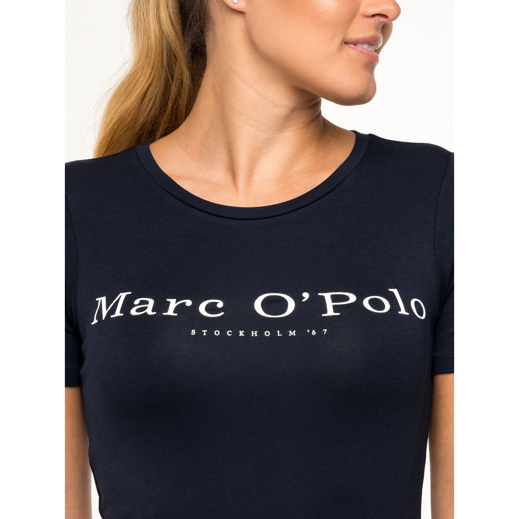 Marc O'Polo T-Shirt 908 2048 51397 Tmavomodrá Slim Fit - Pepit.cz