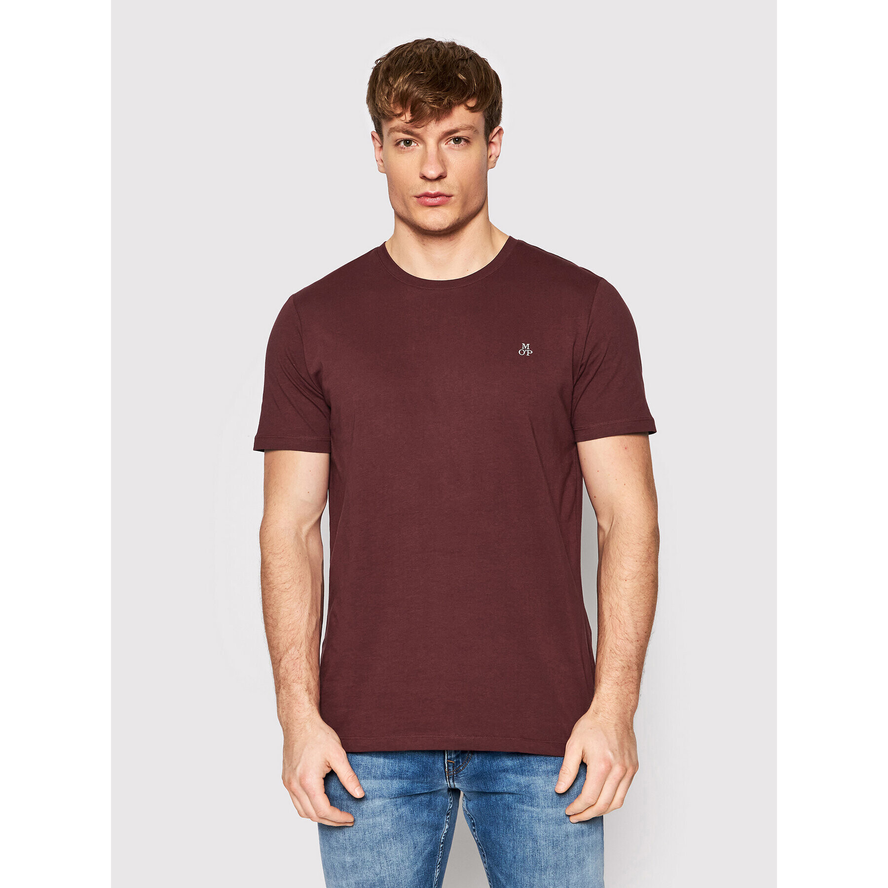 Marc O'Polo T-Shirt B21 2220 51022 Bordó Shaped Fit - Pepit.cz