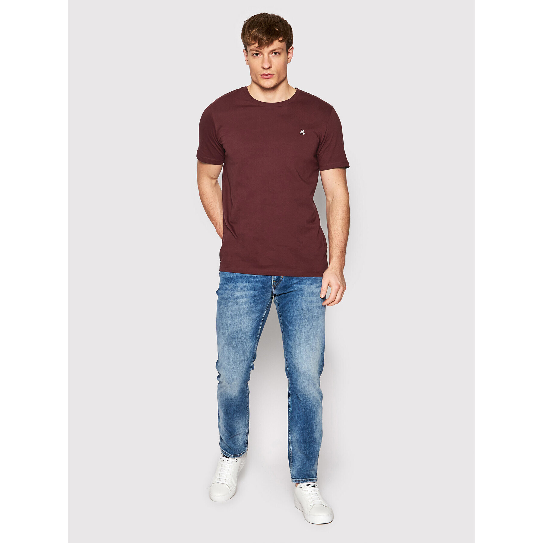 Marc O'Polo T-Shirt B21 2220 51022 Bordó Shaped Fit - Pepit.cz