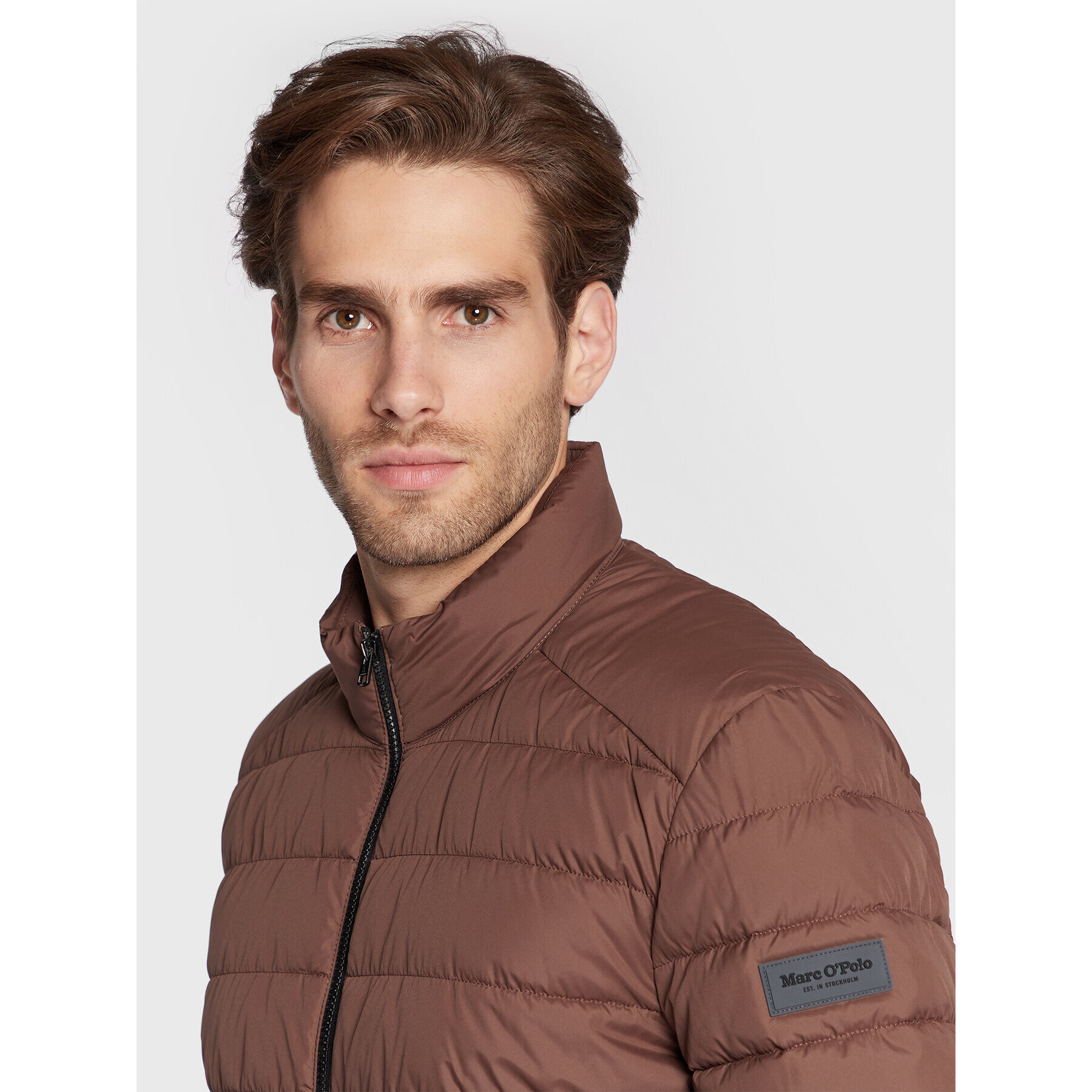 Marc O'Polo Vatovaná bunda 228 0960 70188 Hnědá Regular Fit - Pepit.cz