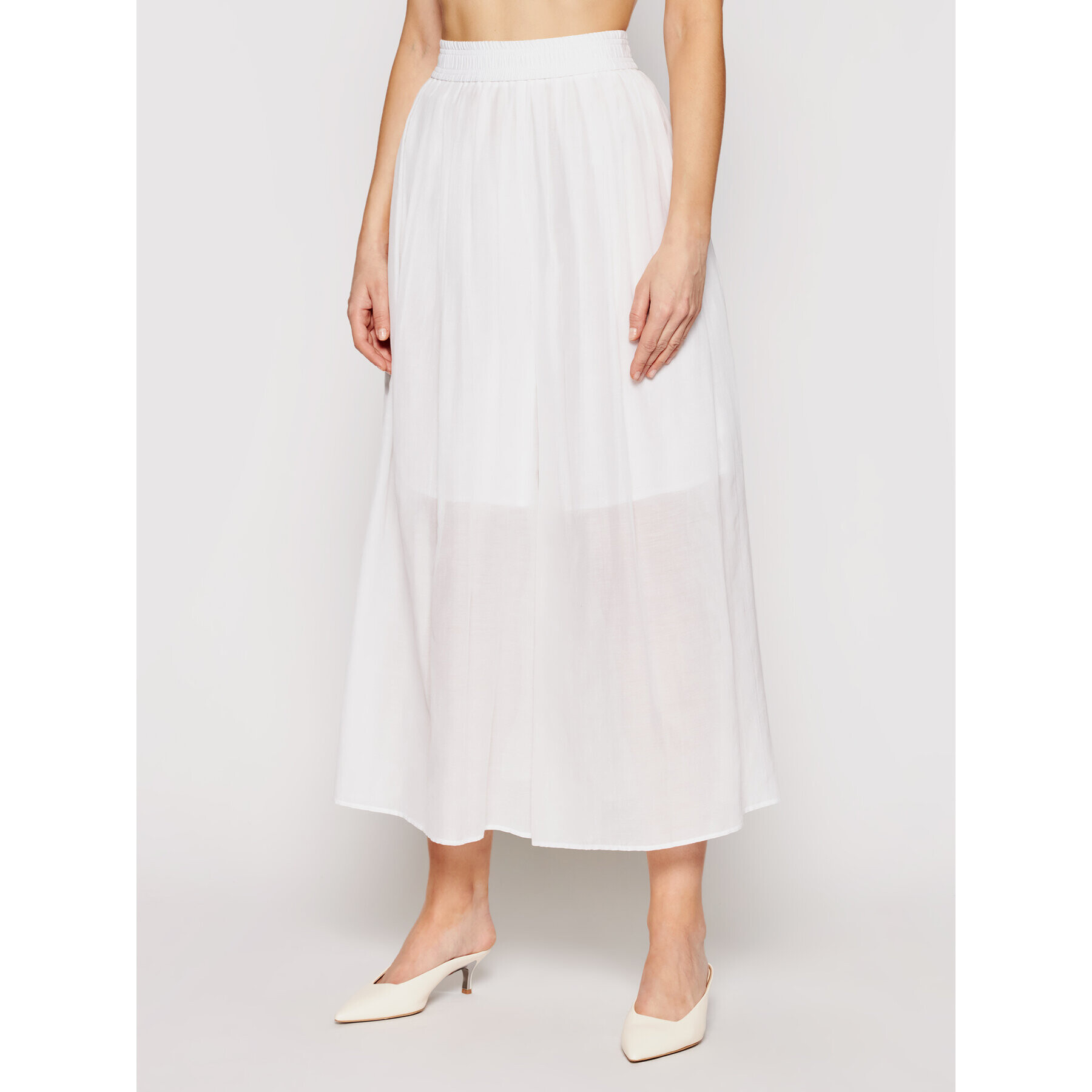 Marella Kalhoty culottes Marche 31311015 Bílá Relaxed Fit - Pepit.cz