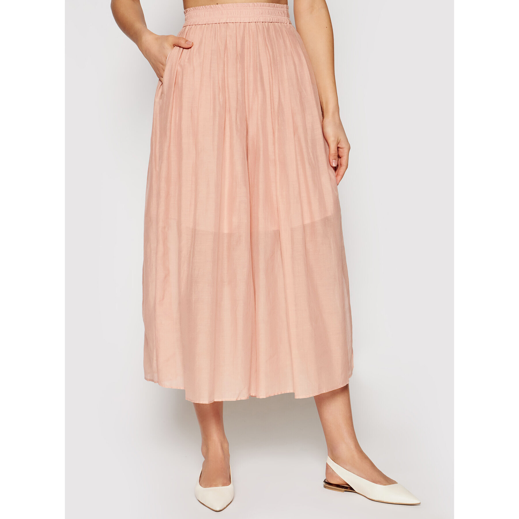 Marella Kalhoty culottes Marche 31311015 Růžová Relaxed Fit - Pepit.cz