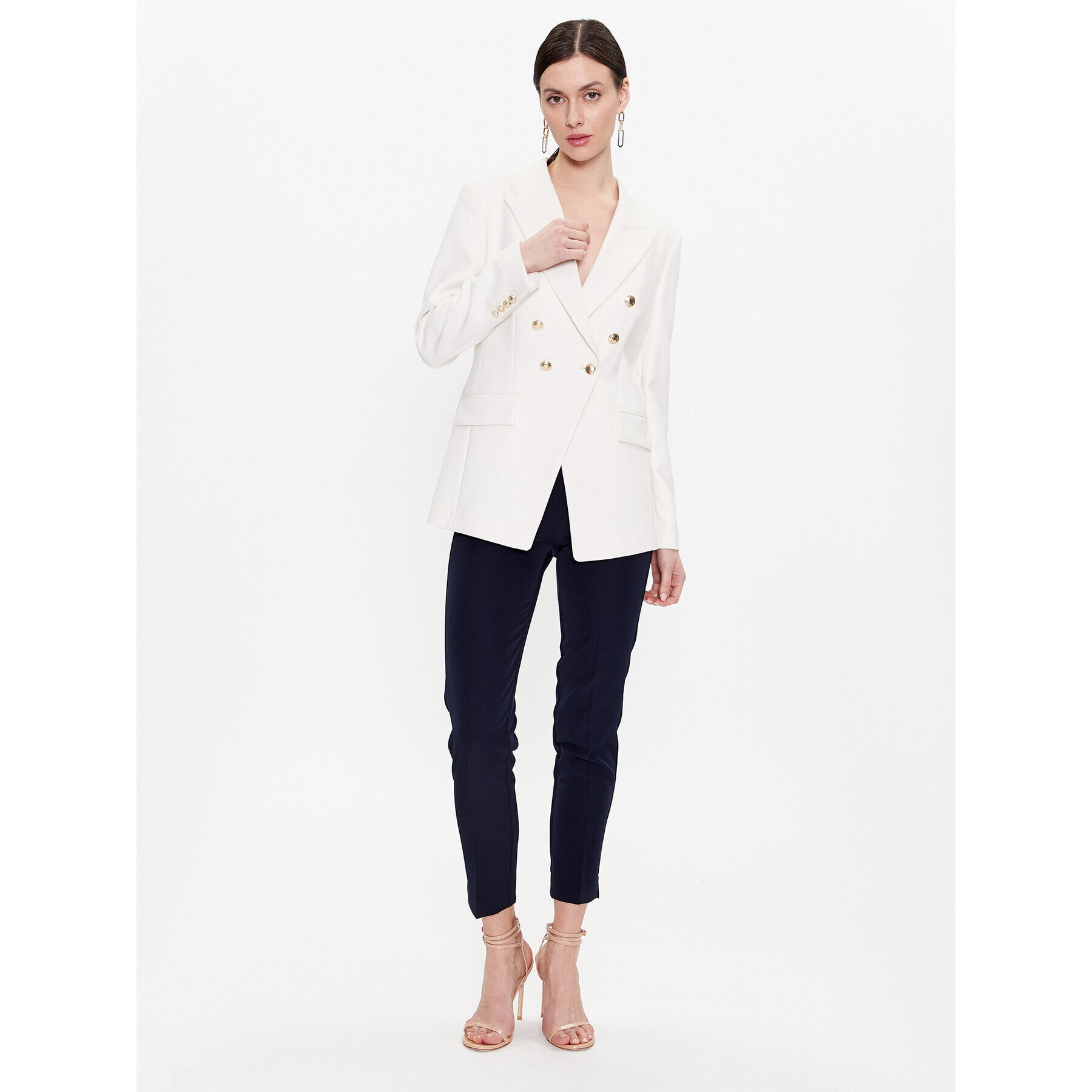 Maryley Kalhoty z materiálu 23EB52Z/M08/43BL Tmavomodrá Slim Fit - Pepit.cz