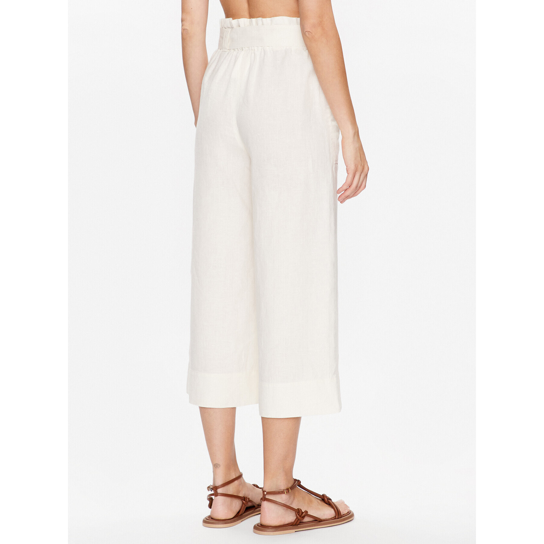 MAX&Co. Kalhoty culottes Finestra 71311723 Écru Relaxed Fit - Pepit.cz