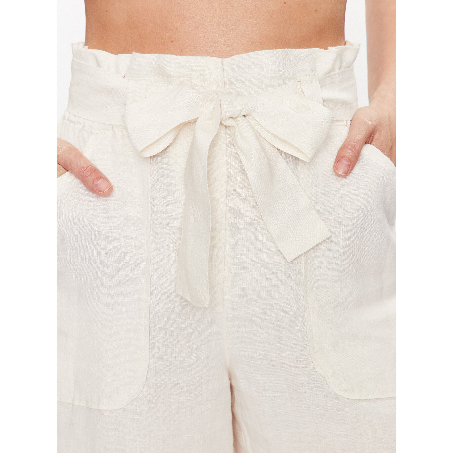 MAX&Co. Kalhoty culottes Finestra 71311723 Écru Relaxed Fit - Pepit.cz