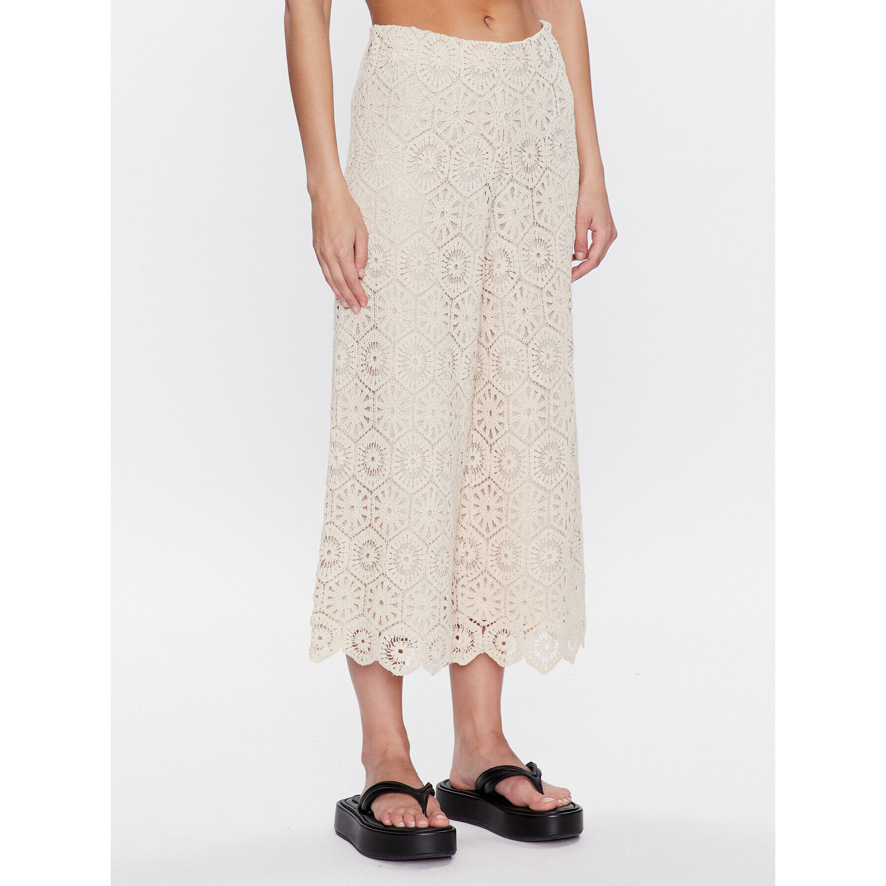 MAX&Co. Kalhoty culottes Olivella 77810523 Écru Regular Fit - Pepit.cz