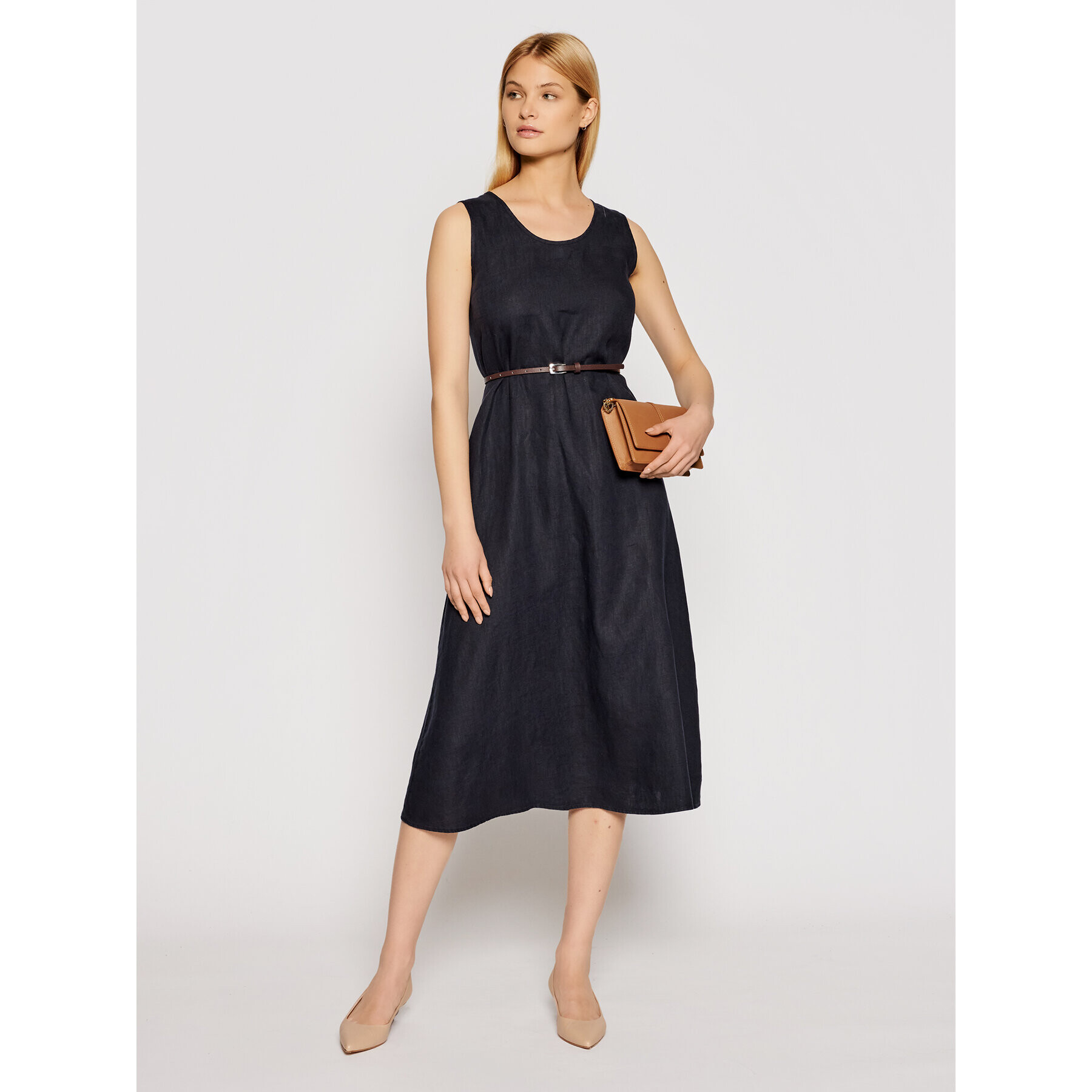 Max Mara Leisure Každodenní šaty Nettuno 32210516 Tmavomodrá Regular Fit - Pepit.cz