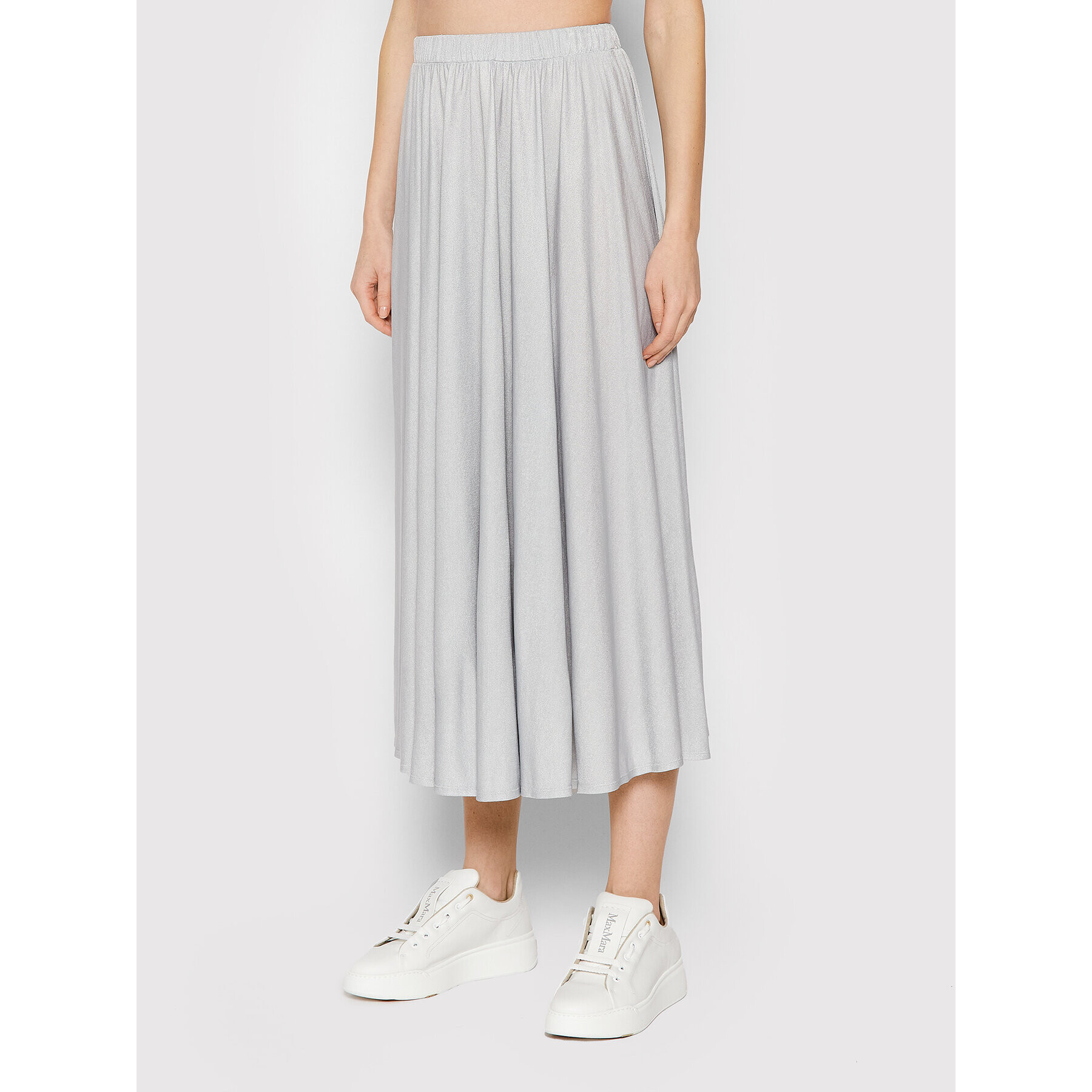 Max Mara Leisure Midi sukně Barni 37710126 Šedá Regular Fit - Pepit.cz