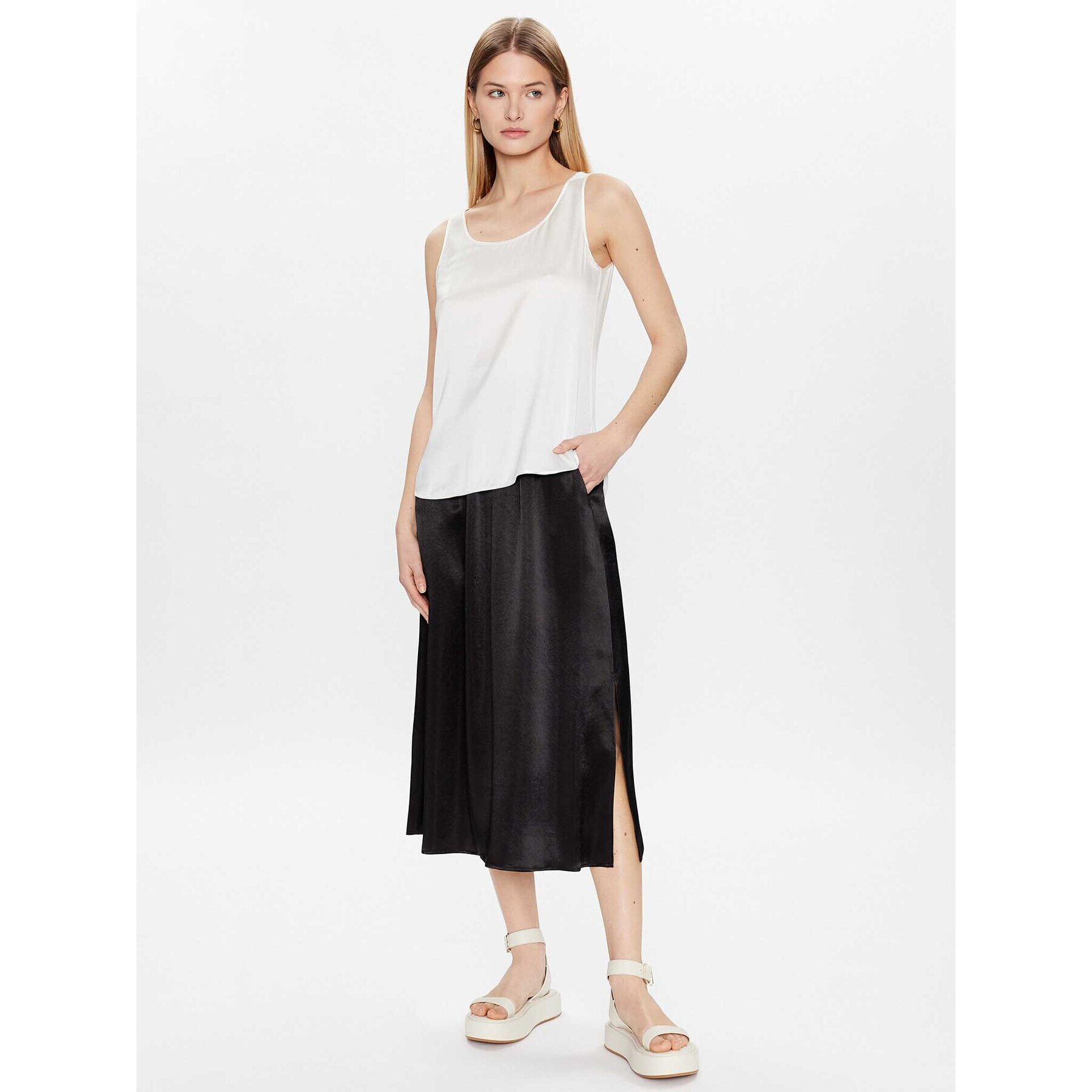 Max Mara Leisure Midi sukně Freda 23310102 Černá Regular Fit - Pepit.cz