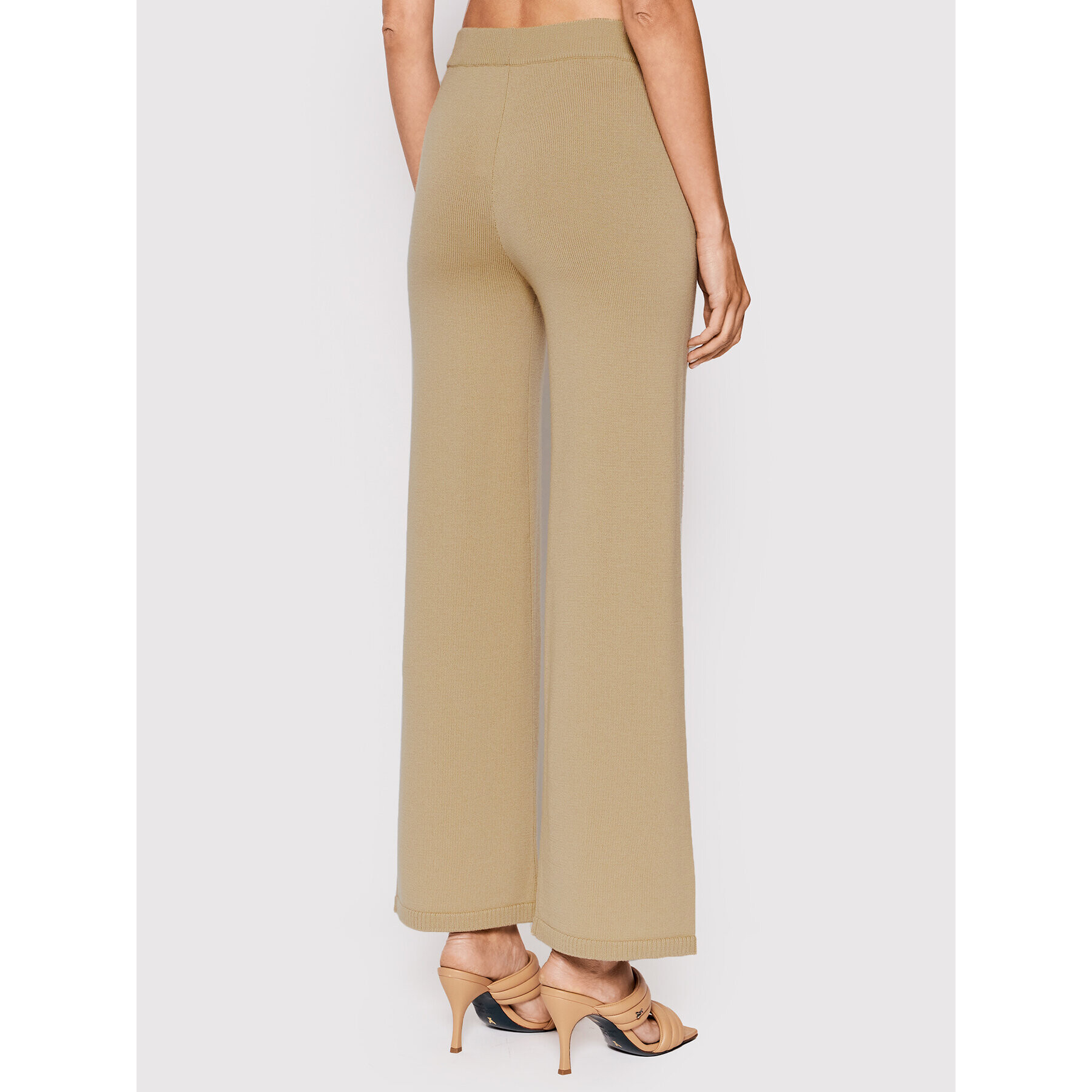 Max Mara Leisure Úpletové kalhoty Ragtime 33360326 Béžová Relaxed Fit - Pepit.cz