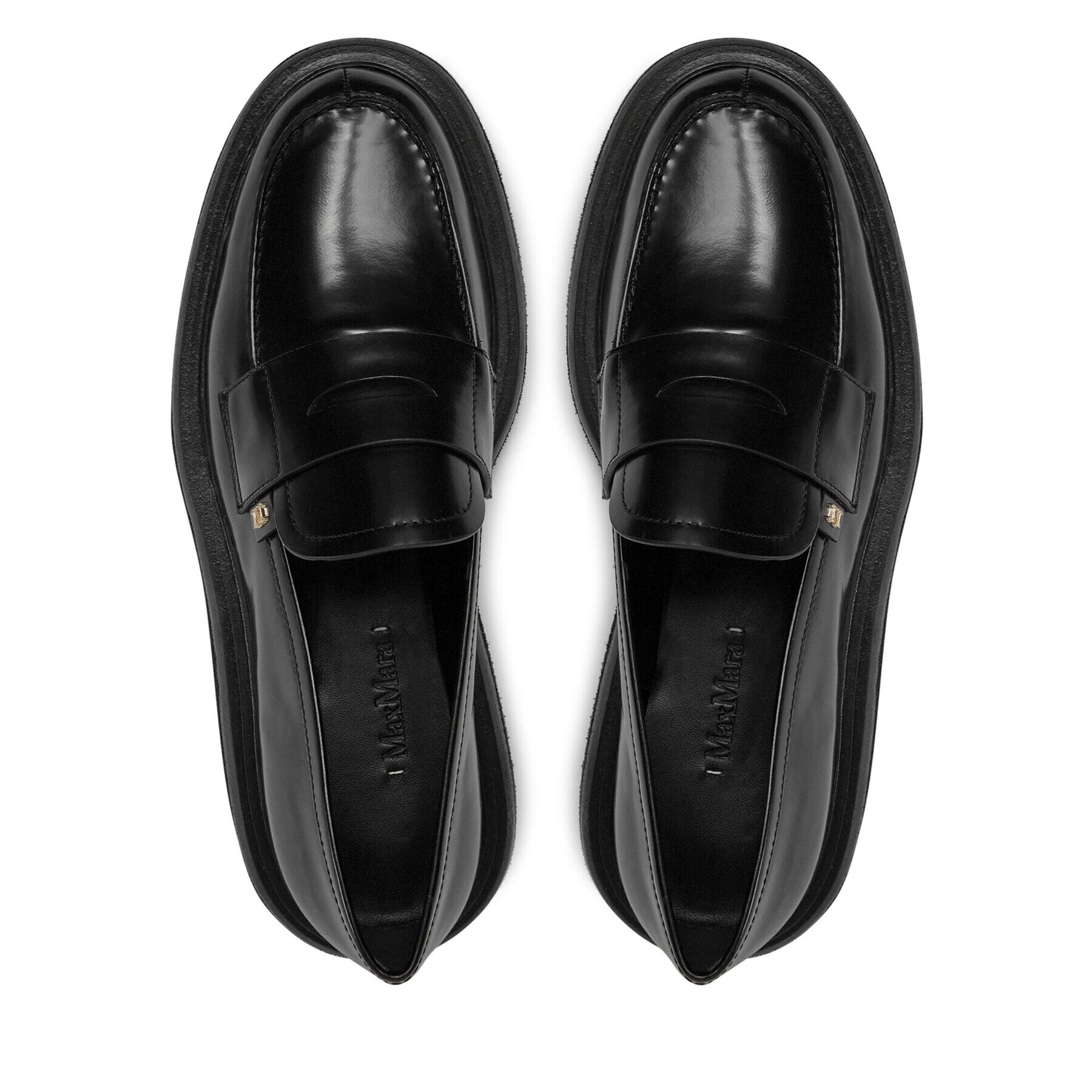 Max Mara Loafersy Crepeloafer 23452619336 Černá - Pepit.cz