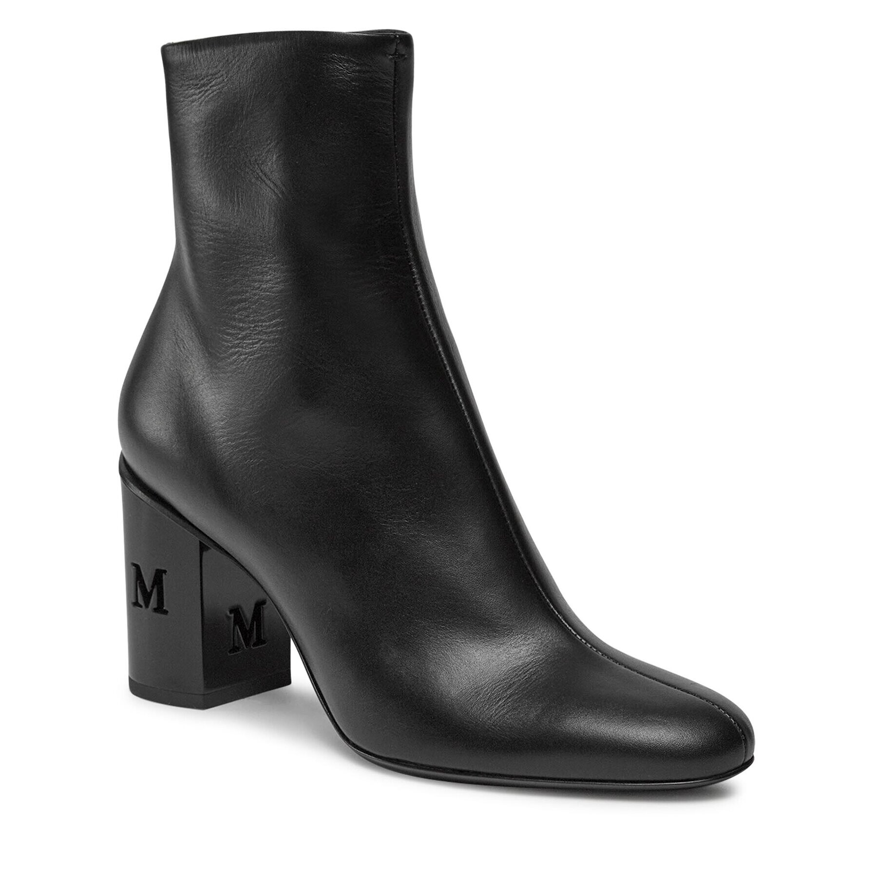 Max Mara Polokozačky Damierbootie 23479625336 Černá - Pepit.cz