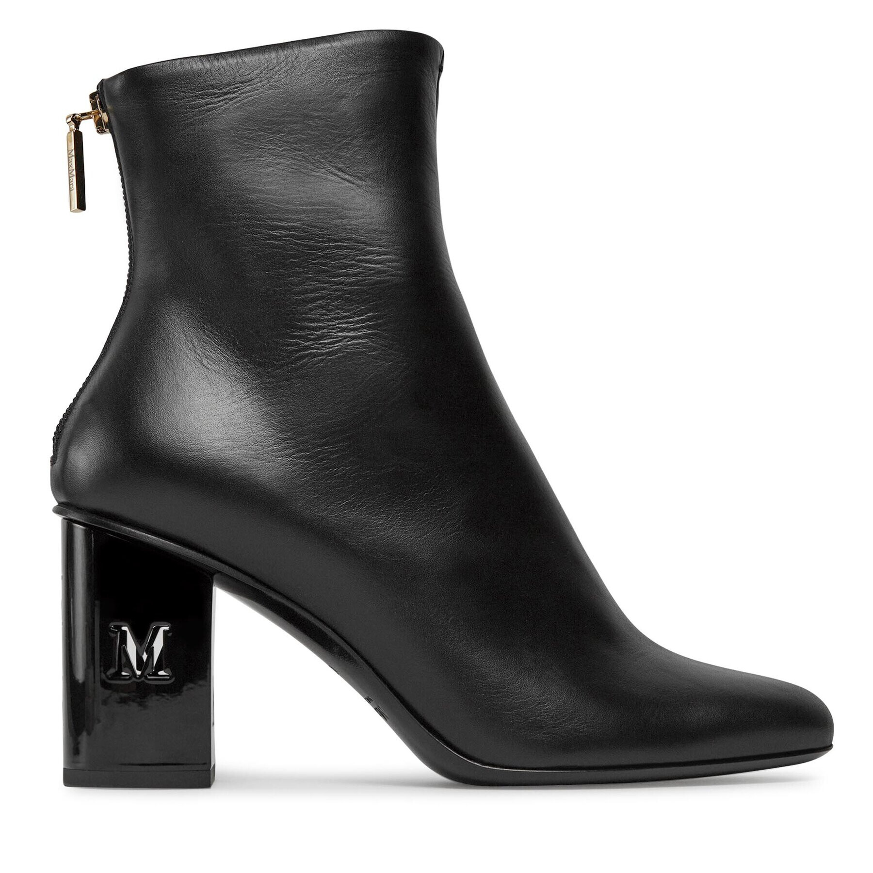 Max Mara Polokozačky Damierbootie 23479625336 Černá - Pepit.cz