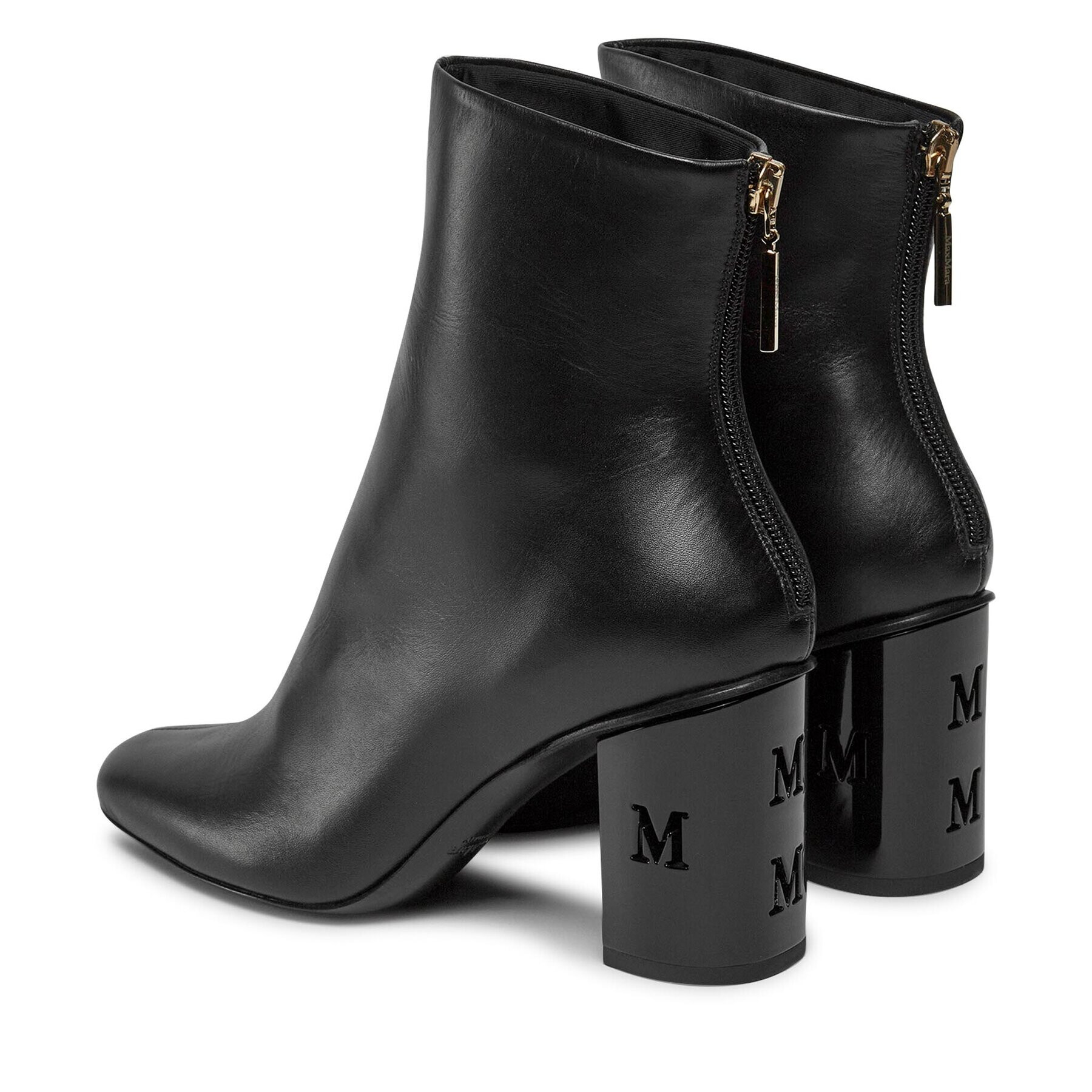 Max Mara Polokozačky Damierbootie 23479625336 Černá - Pepit.cz