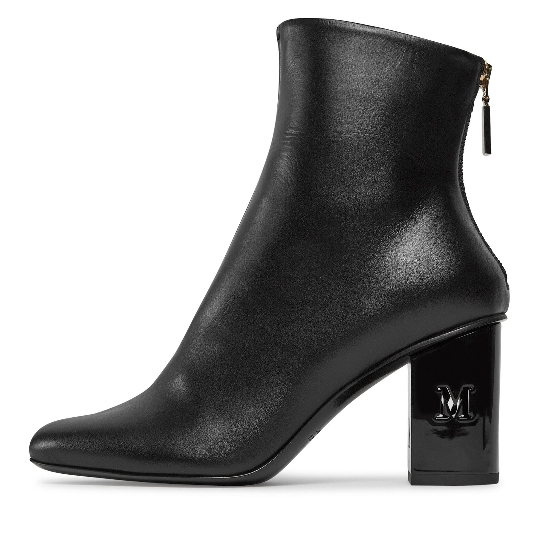 Max Mara Polokozačky Damierbootie 23479625336 Černá - Pepit.cz