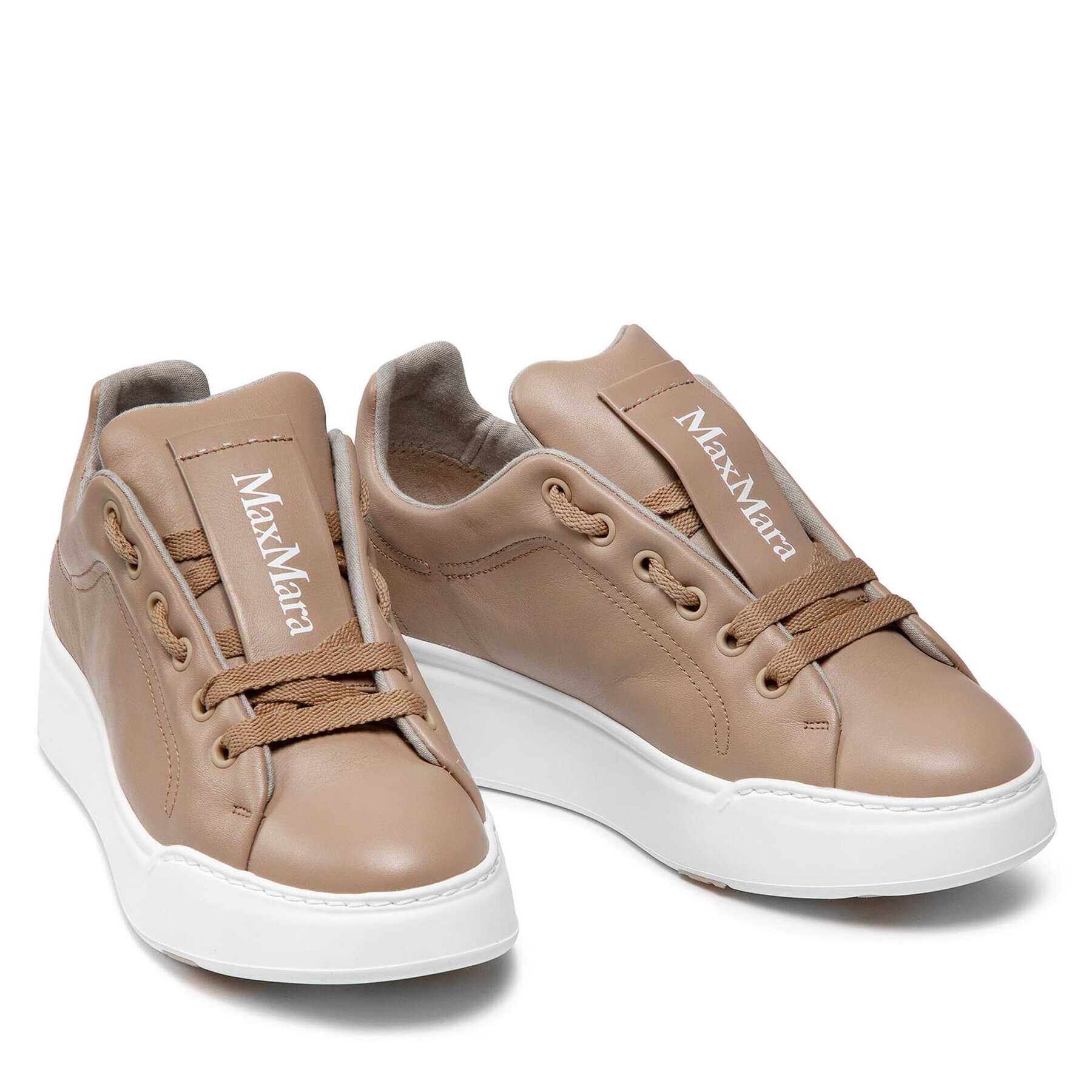 Max Mara Sneakersy Maxiv 47660917600 Béžová - Pepit.cz