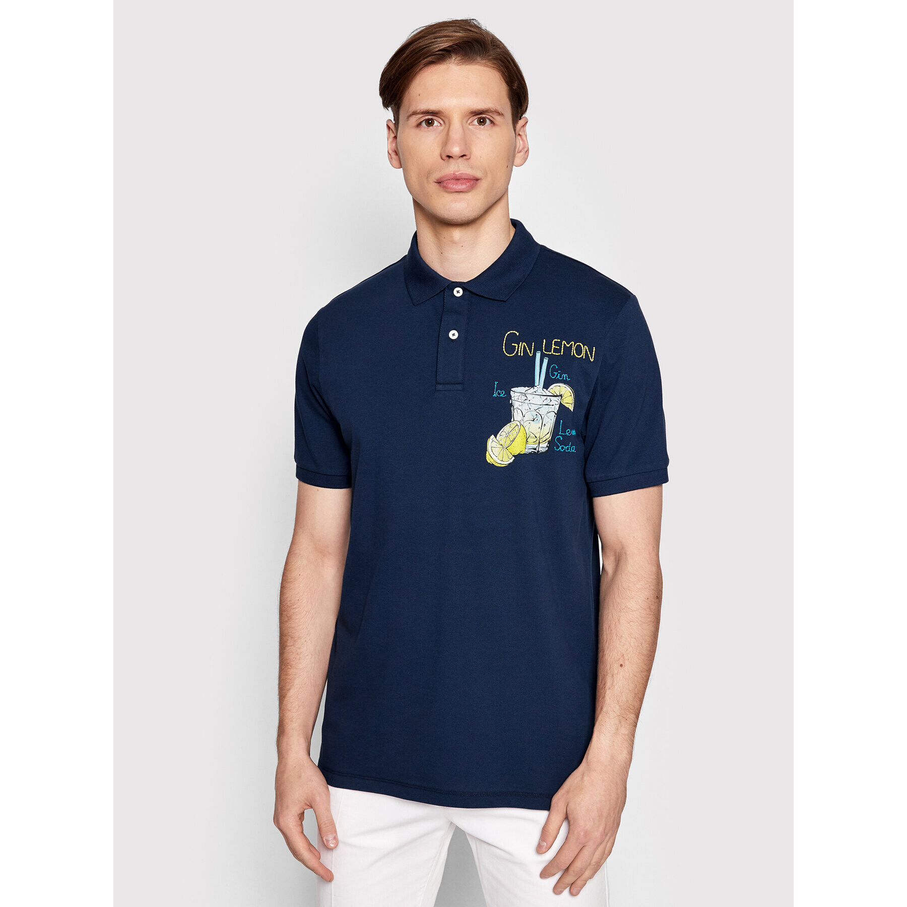 MC2 Saint Barth Polokošile Cardiff CARD001 02546B Tmavomodrá Regular Fit - Pepit.cz