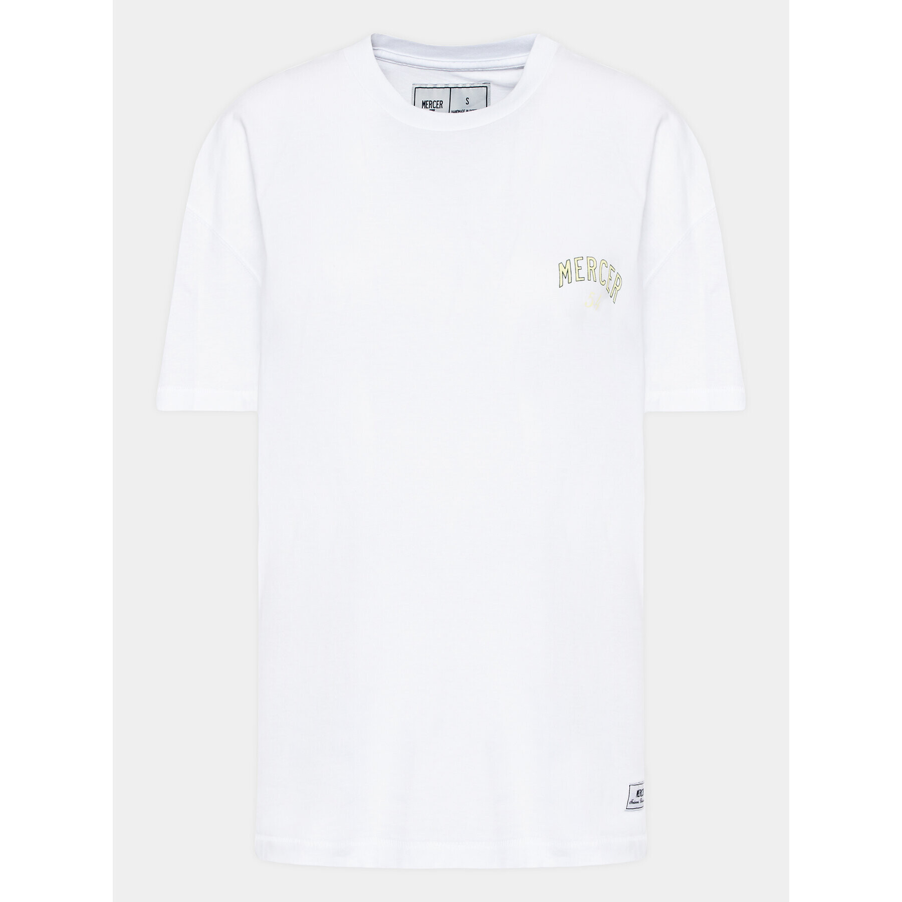 Mercer Amsterdam T-Shirt Unisex The Rugby MEAP231020 Bílá Regular Fit - Pepit.cz