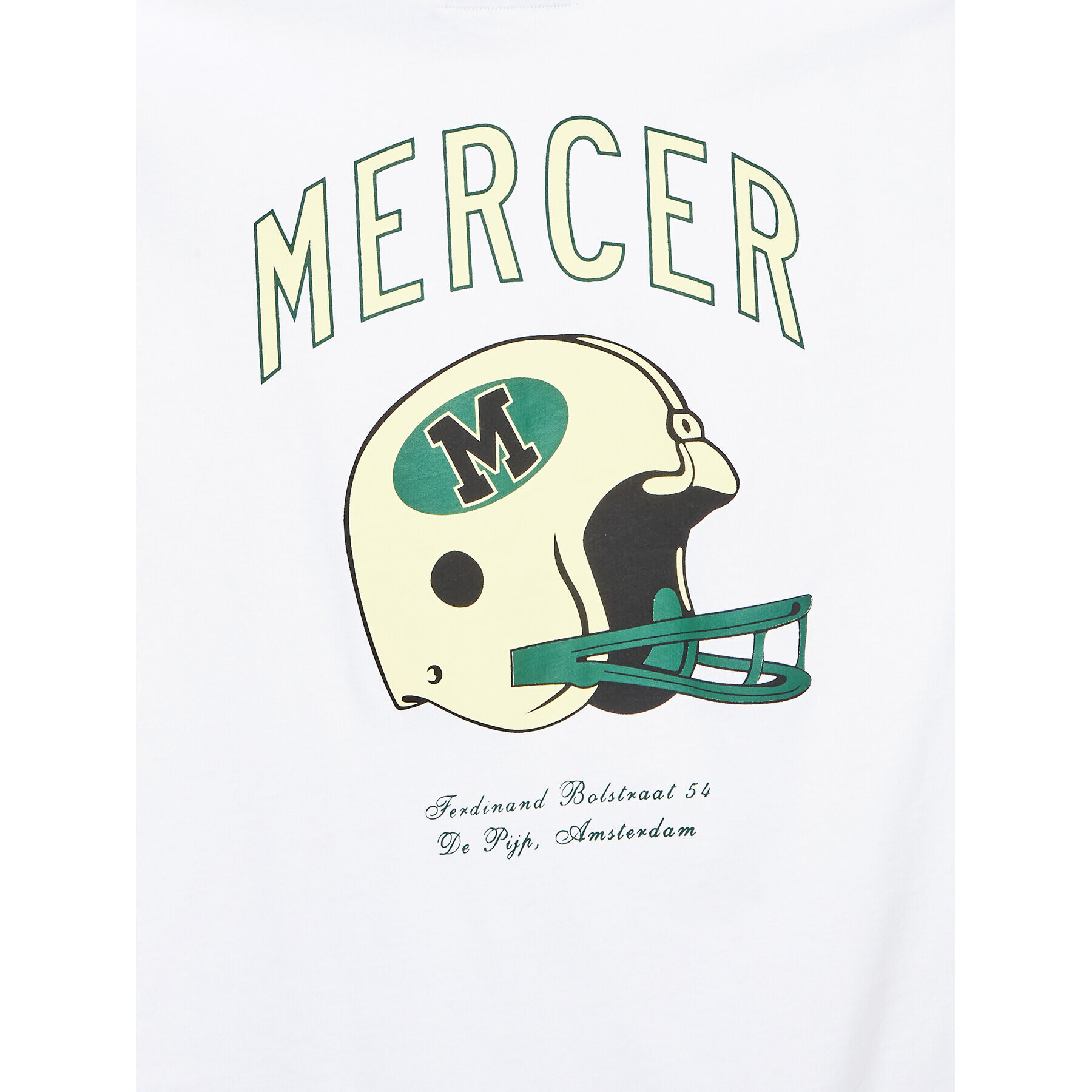 Mercer Amsterdam T-Shirt Unisex The Rugby MEAP231020 Bílá Regular Fit - Pepit.cz