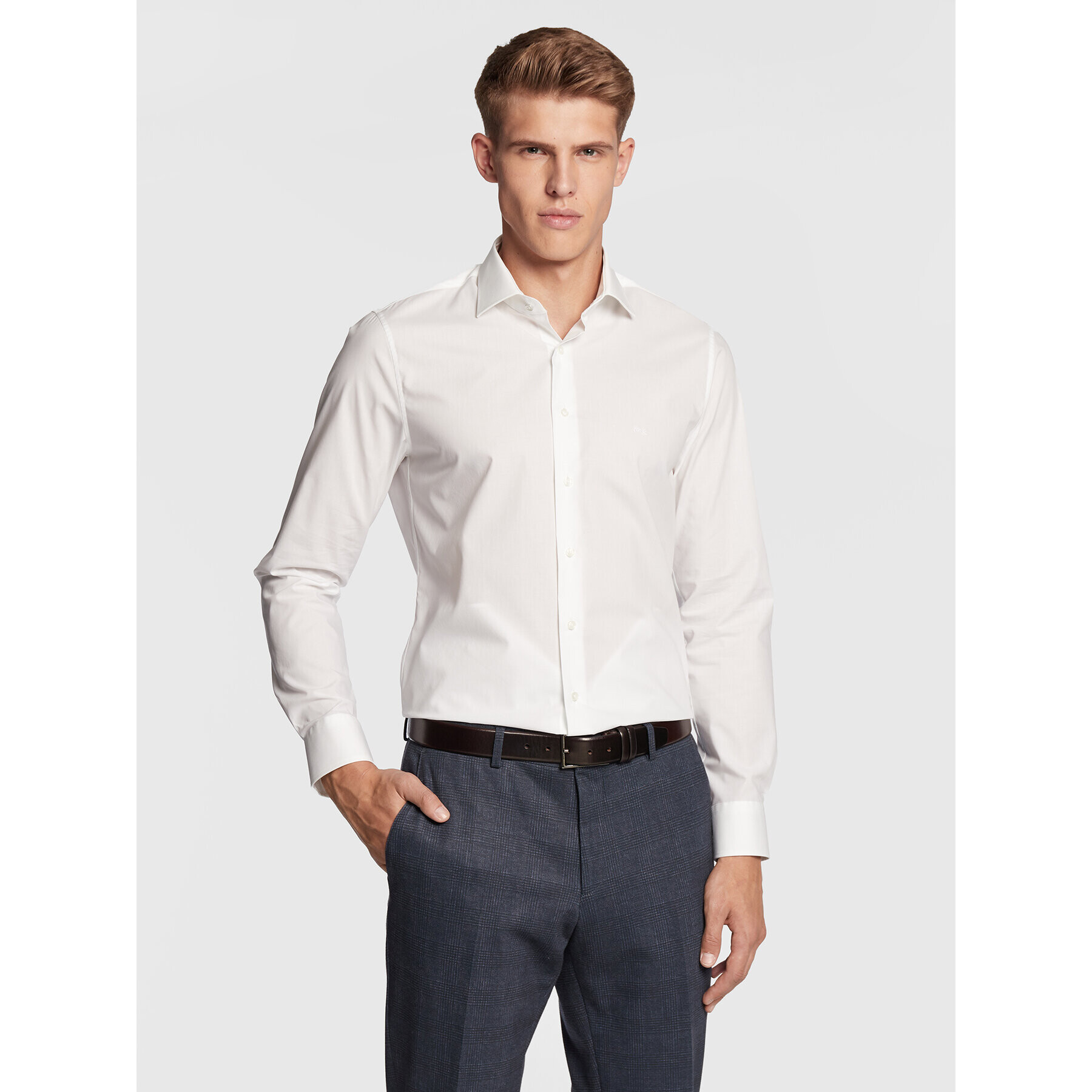 Michael Kors Košile MD0MD90425 Bílá Slim Fit - Pepit.cz