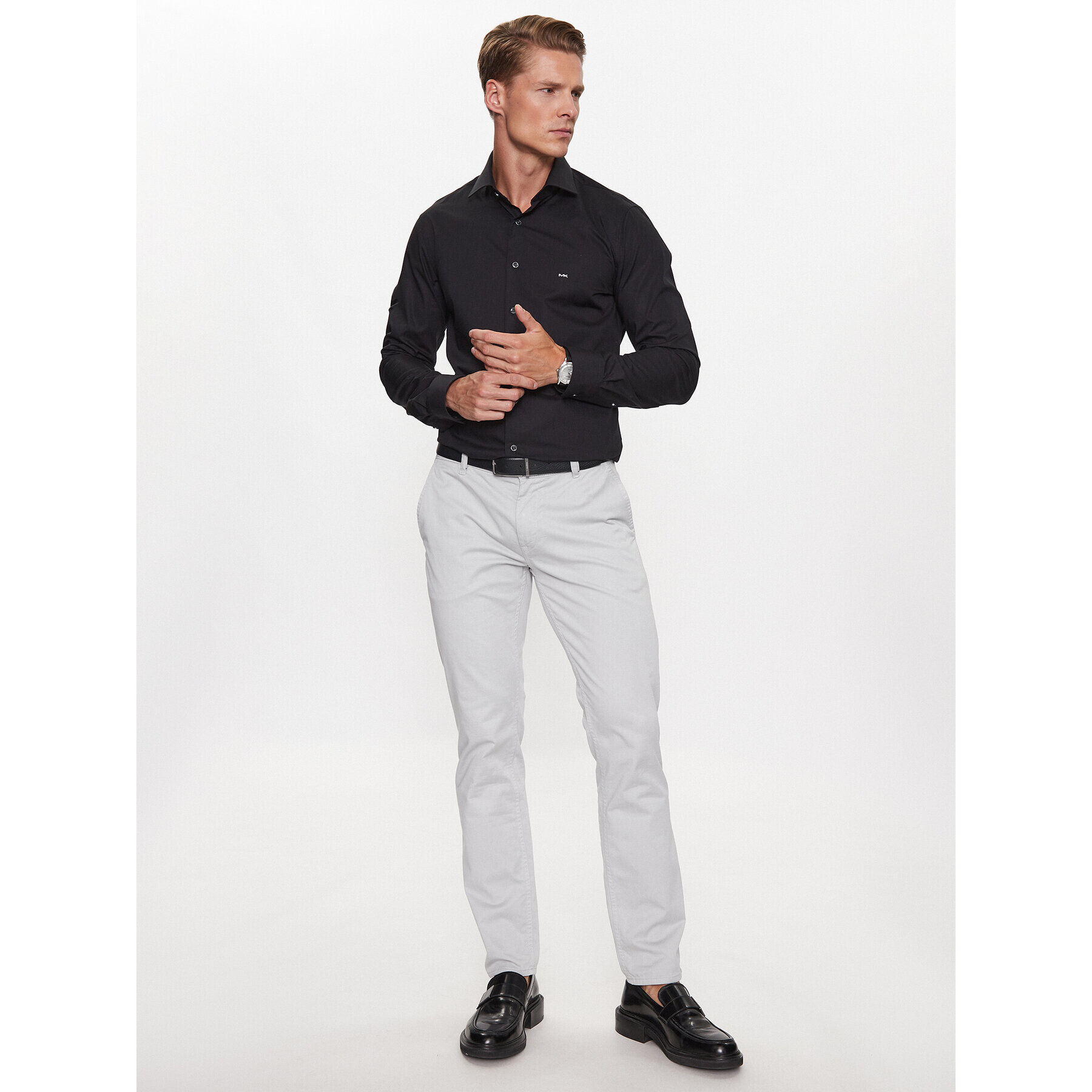 Michael Kors Košile MK0DS01204 Černá Slim Fit - Pepit.cz