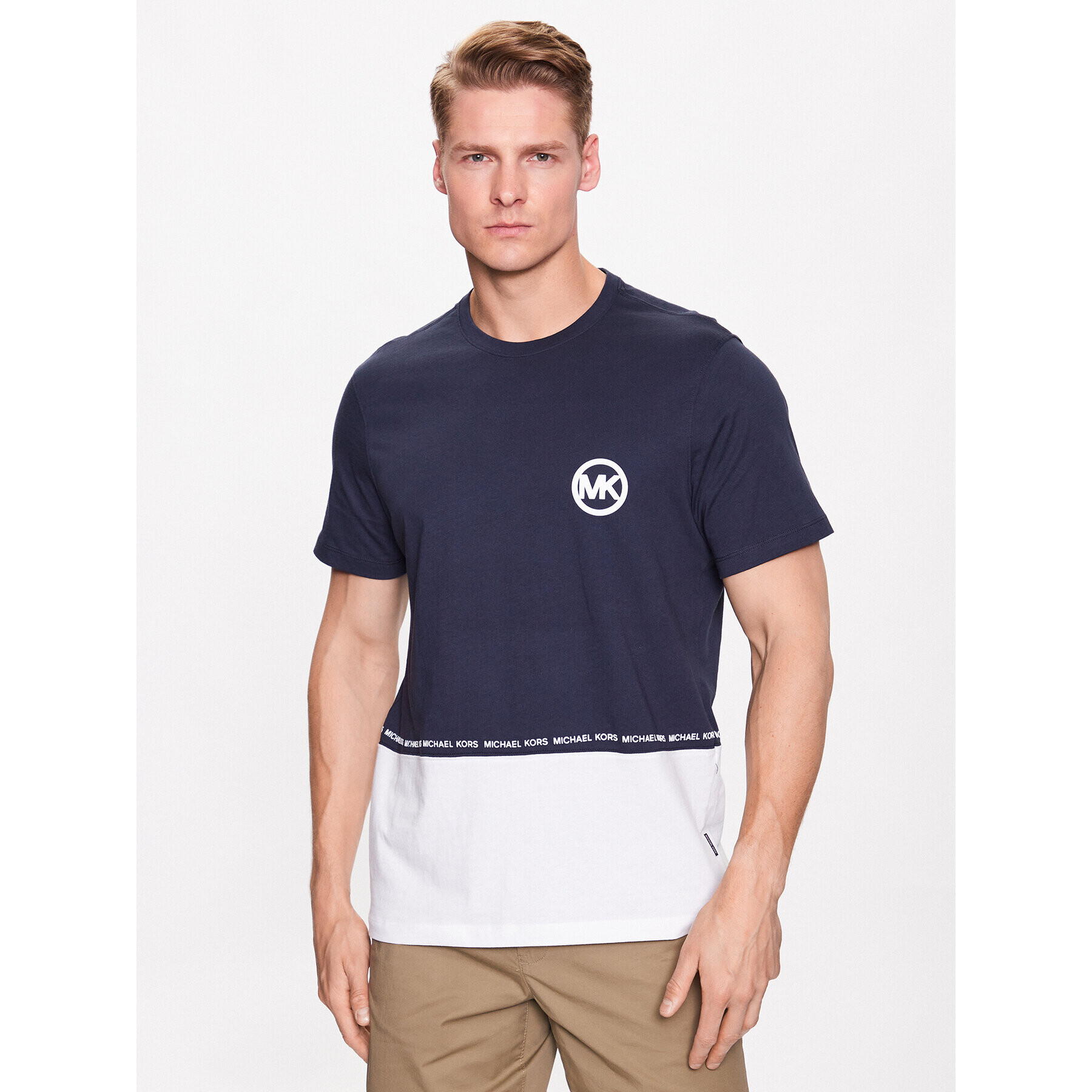 Michael Kors T-Shirt CS351I7FV4 Tmavomodrá Regular Fit - Pepit.cz