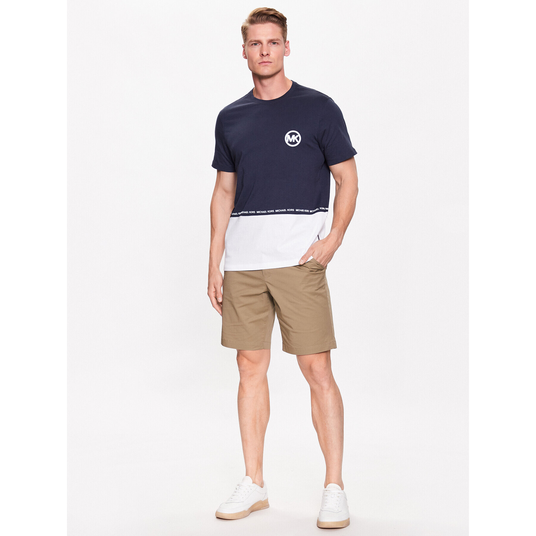 Michael Kors T-Shirt CS351I7FV4 Tmavomodrá Regular Fit - Pepit.cz