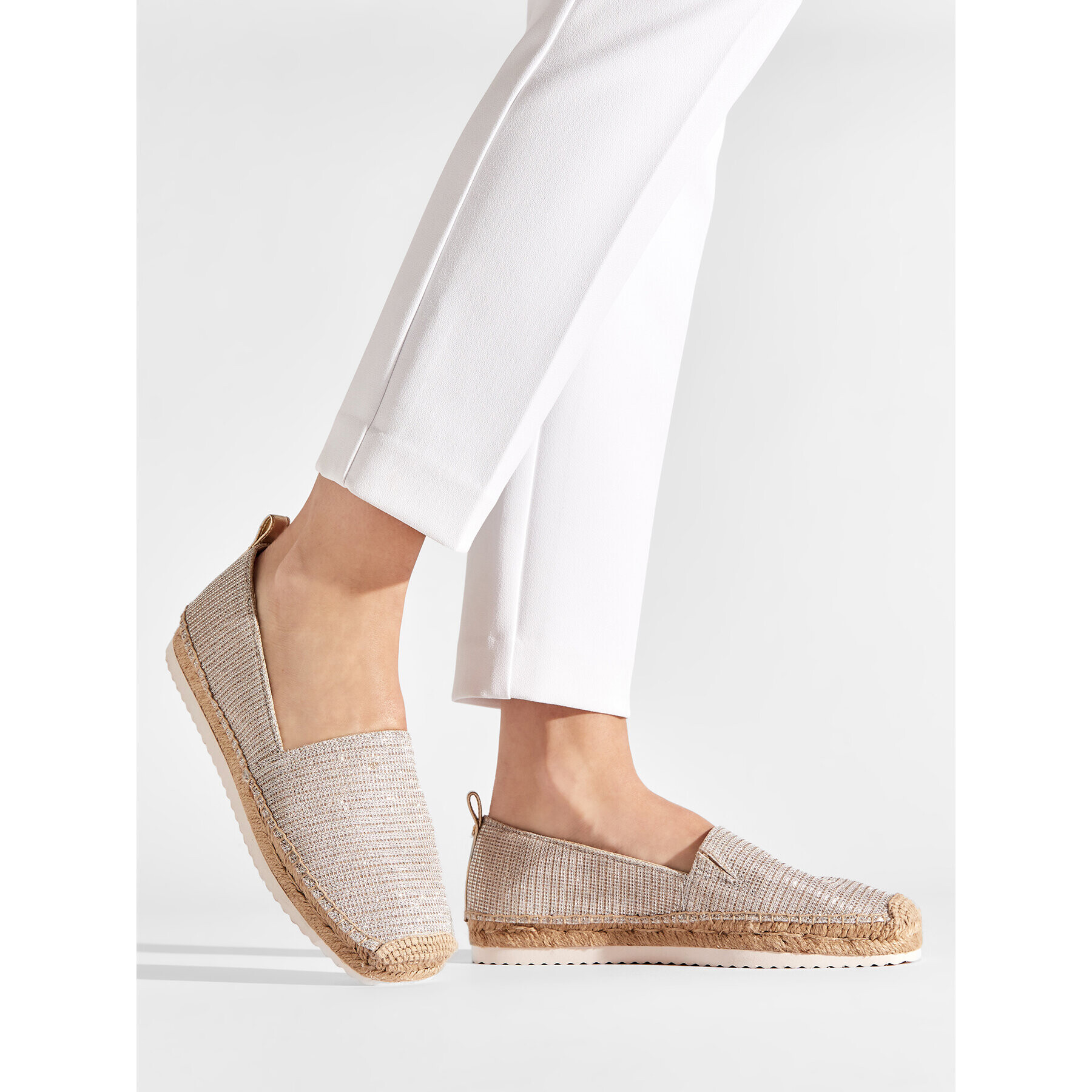 MICHAEL Michael Kors Espadrilky Lenny Espadrille 40S1LNFP8D Stříbrná - Pepit.cz