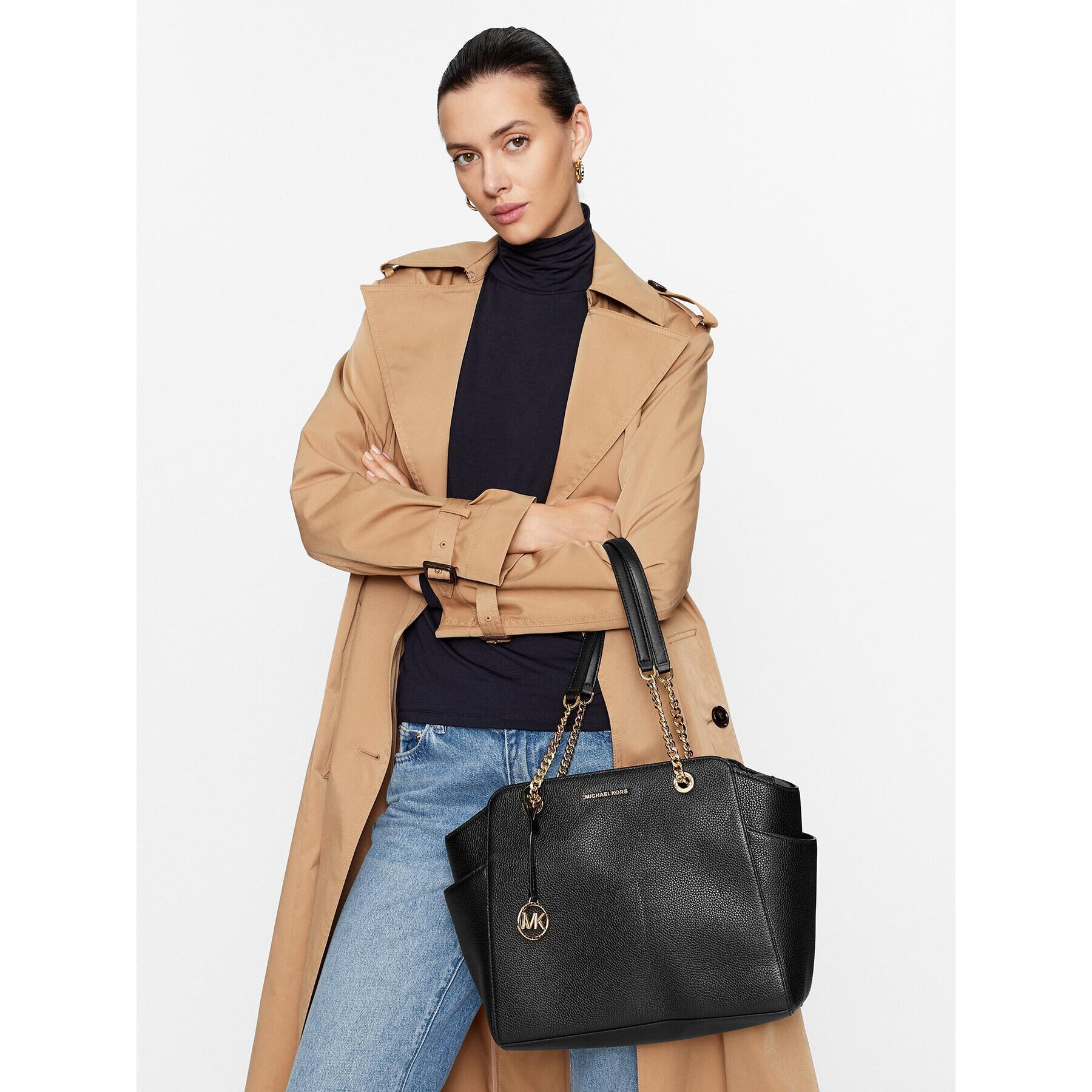 MICHAEL Michael Kors Kabelka Jacquelyn 30F3G6JT6L Černá - Pepit.cz