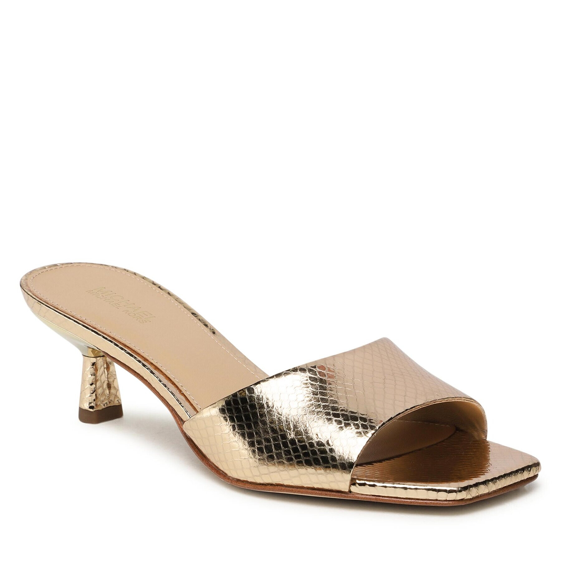 MICHAEL Michael Kors Nazouváky Amal Kitten Sandal 40F2AMMA1M Zlatá - Pepit.cz