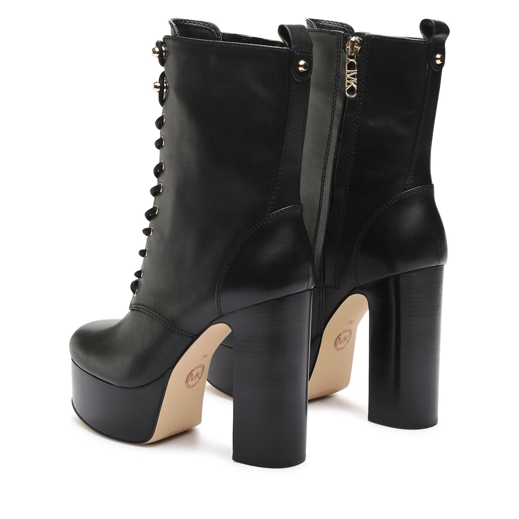 MICHAEL Michael Kors Polokozačky Natasha Lace Up Bootie 40F3NAME6L Černá - Pepit.cz