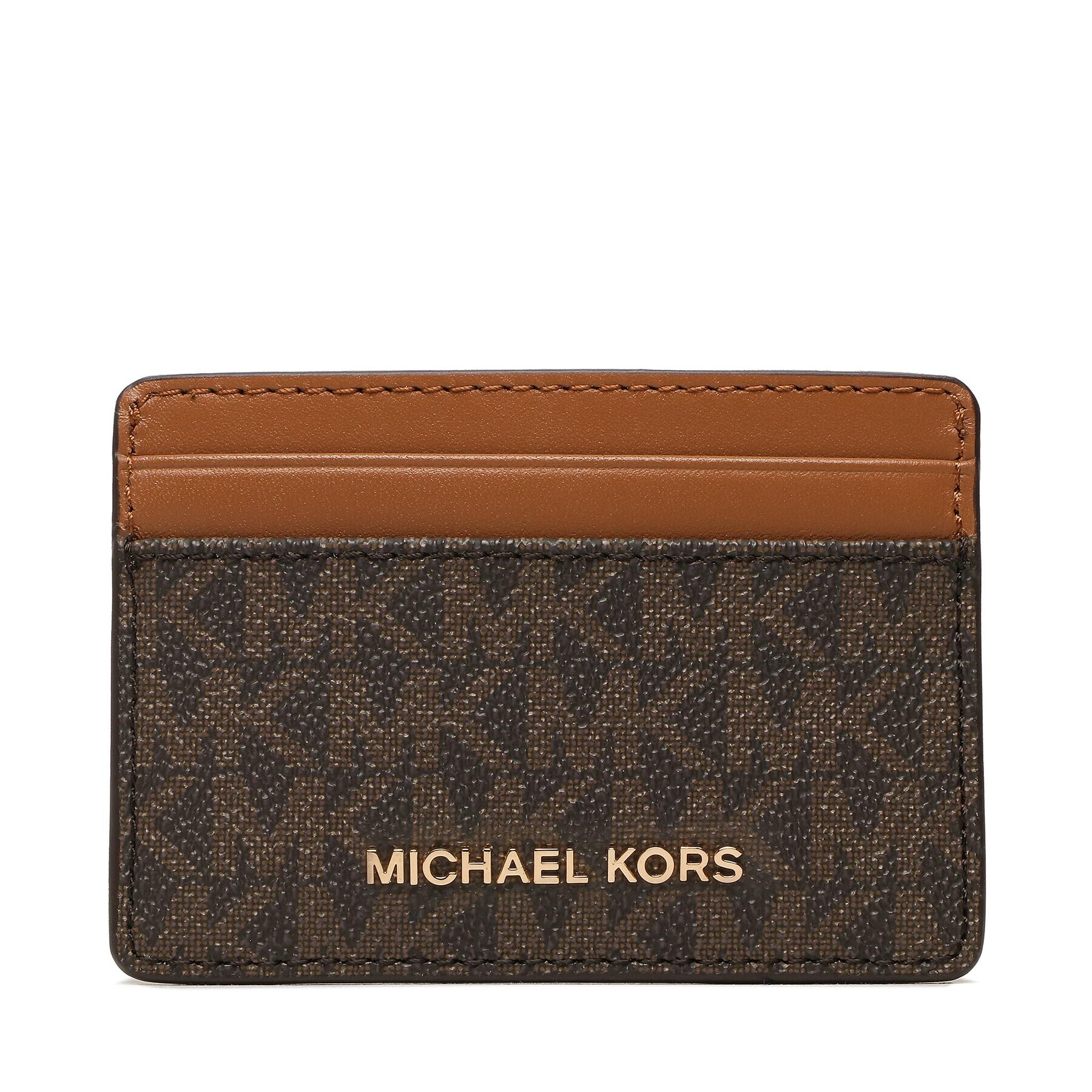 MICHAEL Michael Kors Pouzdro na kreditní karty Jet Set 34F1GJ6D0B Hnědá - Pepit.cz