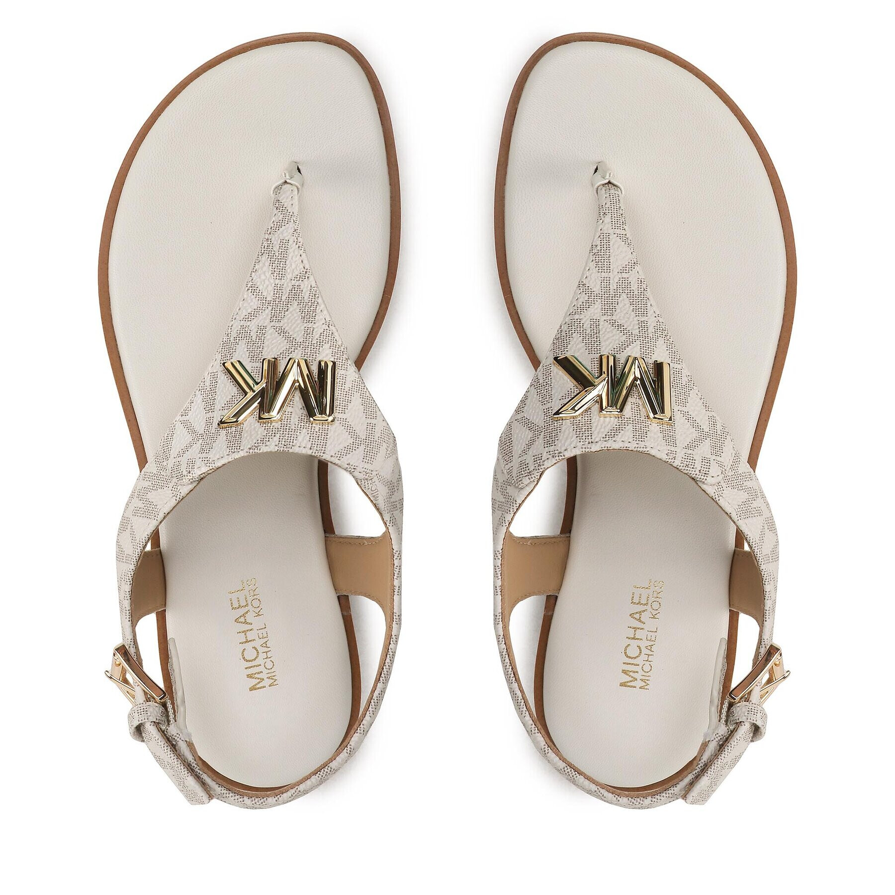 MICHAEL Michael Kors Sandály Jilly Flat Sandal 40S2JLFAAB Écru - Pepit.cz