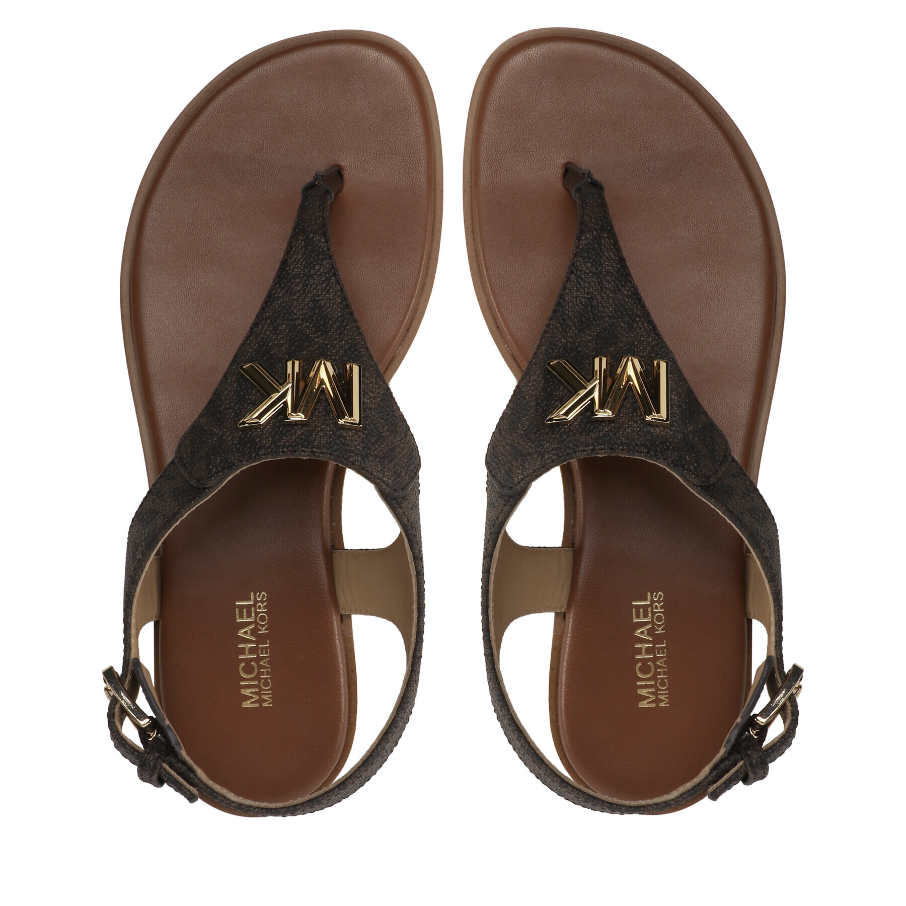 MICHAEL Michael Kors Sandály Jilly Flat Sandal 40S2JLFAAB Hnědá - Pepit.cz