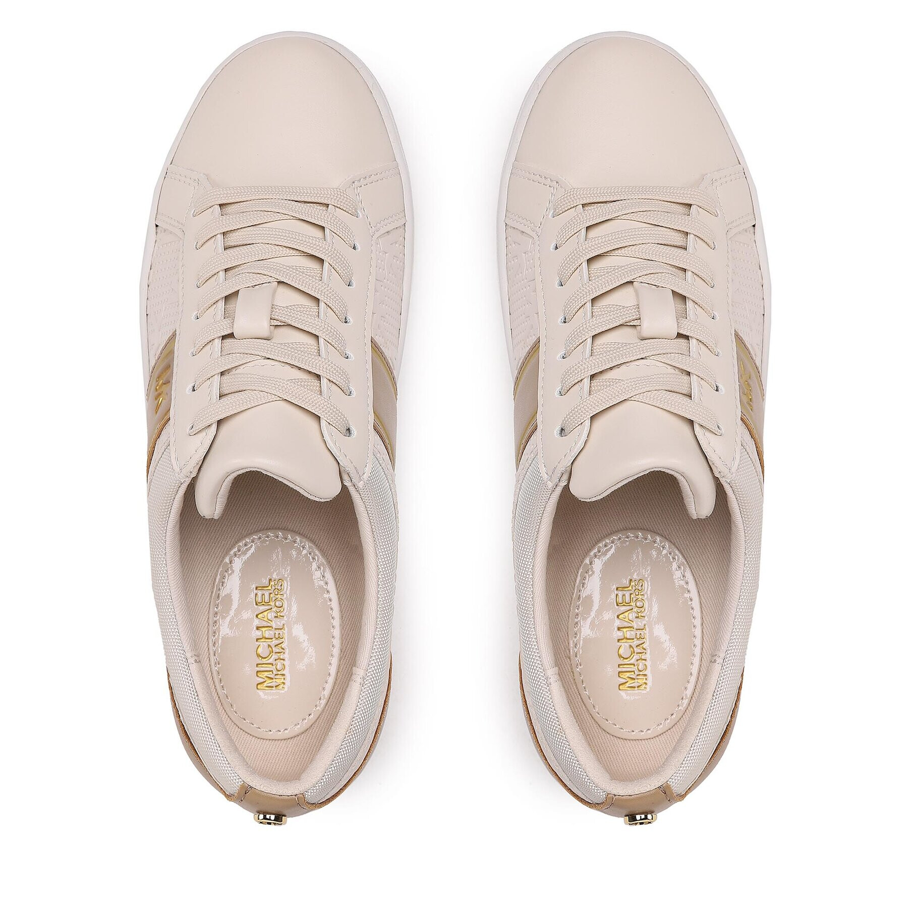 MICHAEL Michael Kors Sneakersy Juno Stripe Lace Up 43S3JUFSAB Béžová - Pepit.cz