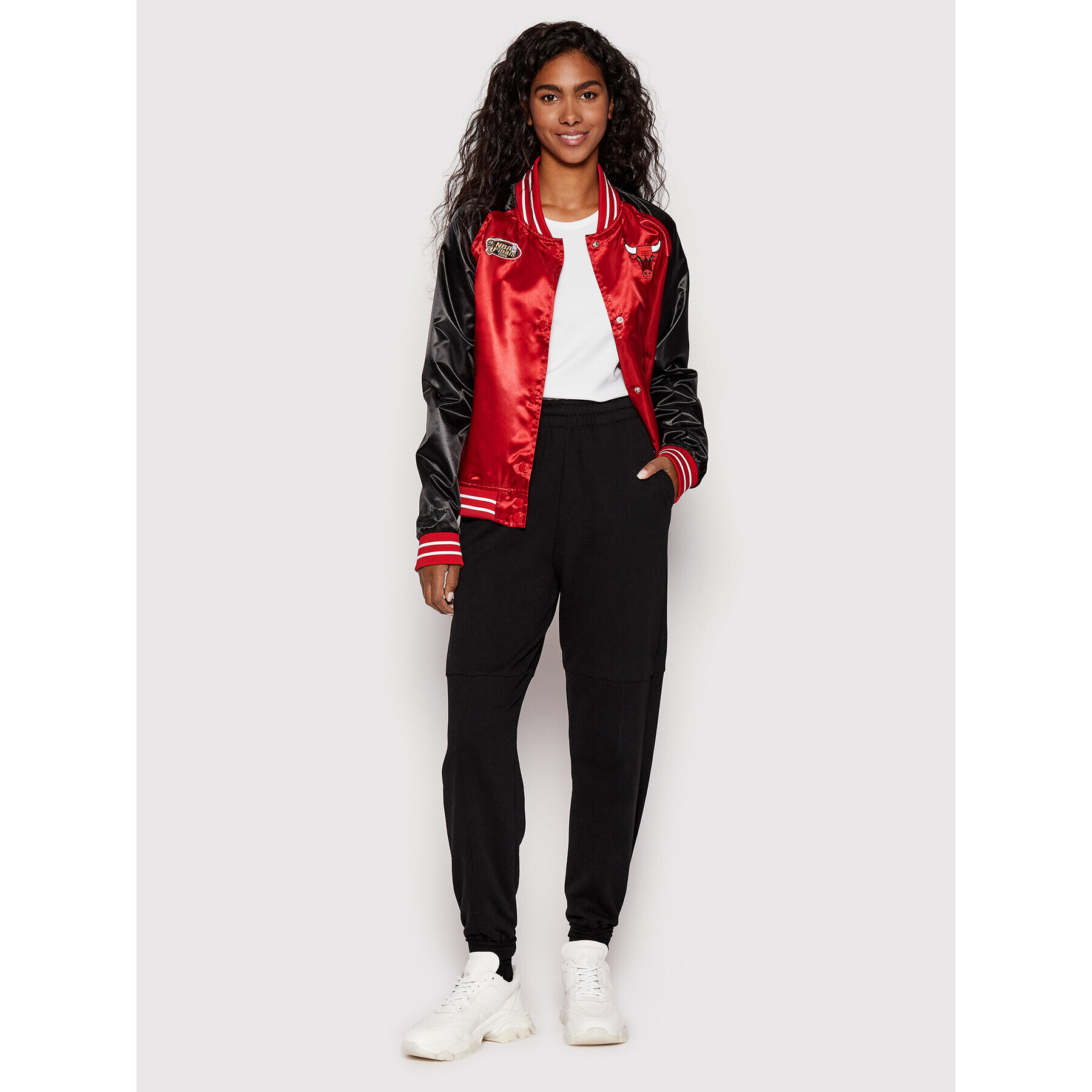 Mitchell & Ness Bunda bomber OJBF1057 Červená Regular Fit - Pepit.cz