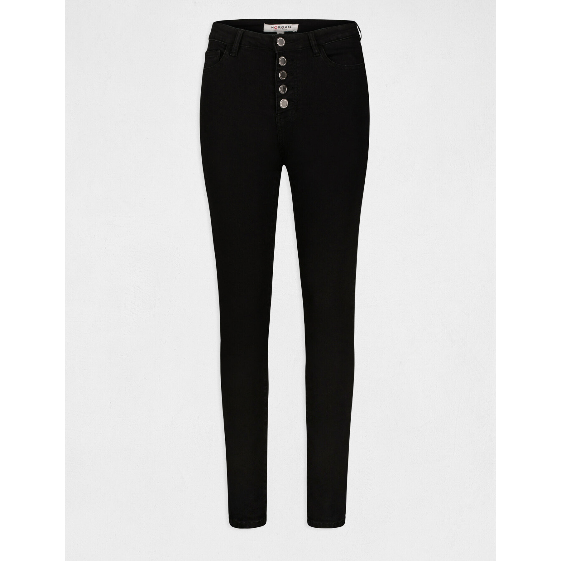 Morgan Jeansy 211-PBLACK Černá Skinny Fit - Pepit.cz