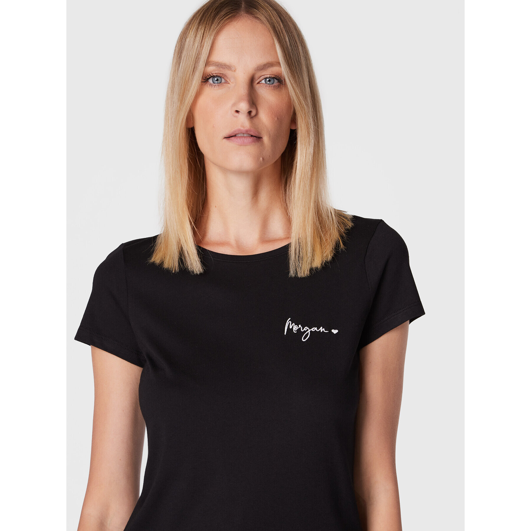 Morgan T-Shirt 222-DCOEUR Černá Regular Fit - Pepit.cz