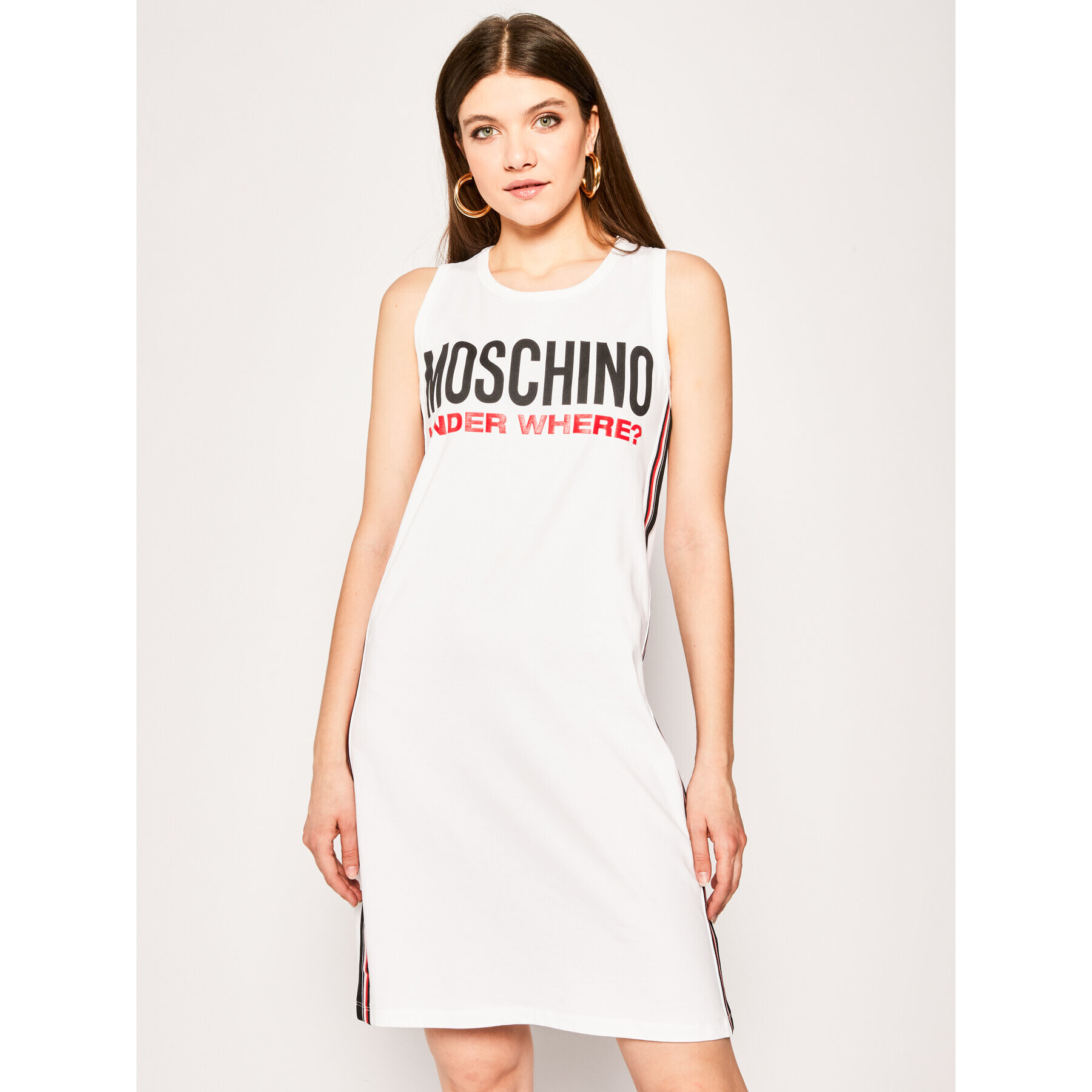 MOSCHINO Underwear & Swim Každodenní šaty A4020 9003 Bílá Regular Fit - Pepit.cz