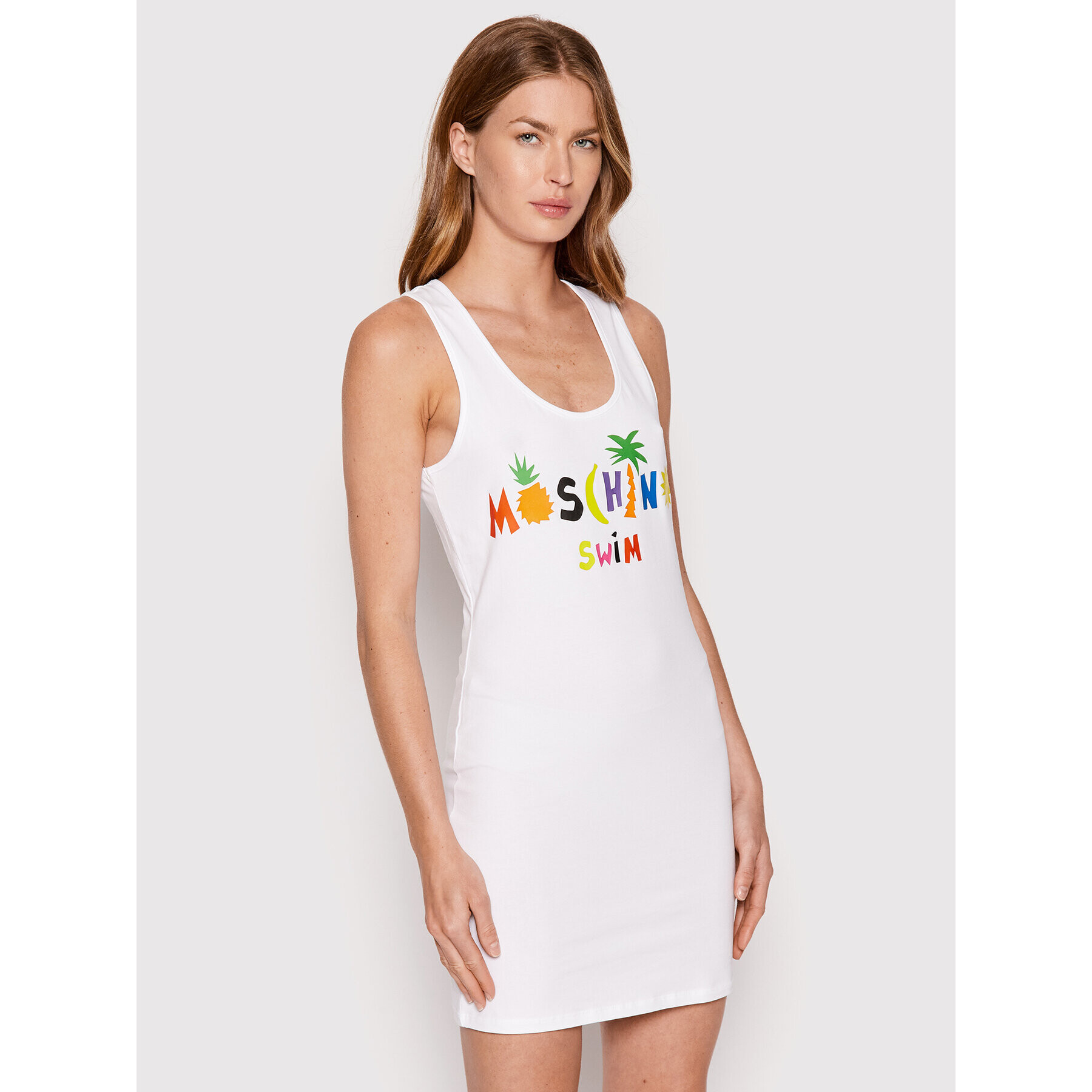 MOSCHINO Underwear & Swim Letní šaty 6501 2123 Bílá Regular Fit - Pepit.cz