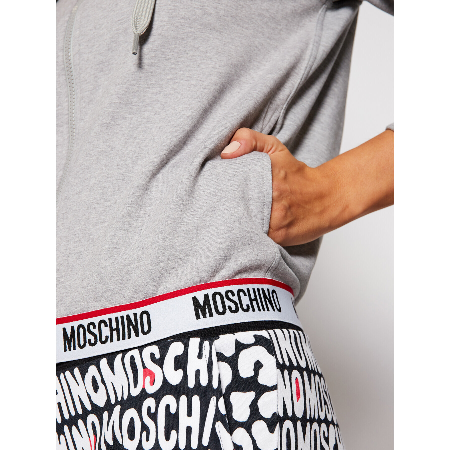 MOSCHINO Underwear & Swim Mikina 1702 9006 Šedá Regular Fit - Pepit.cz