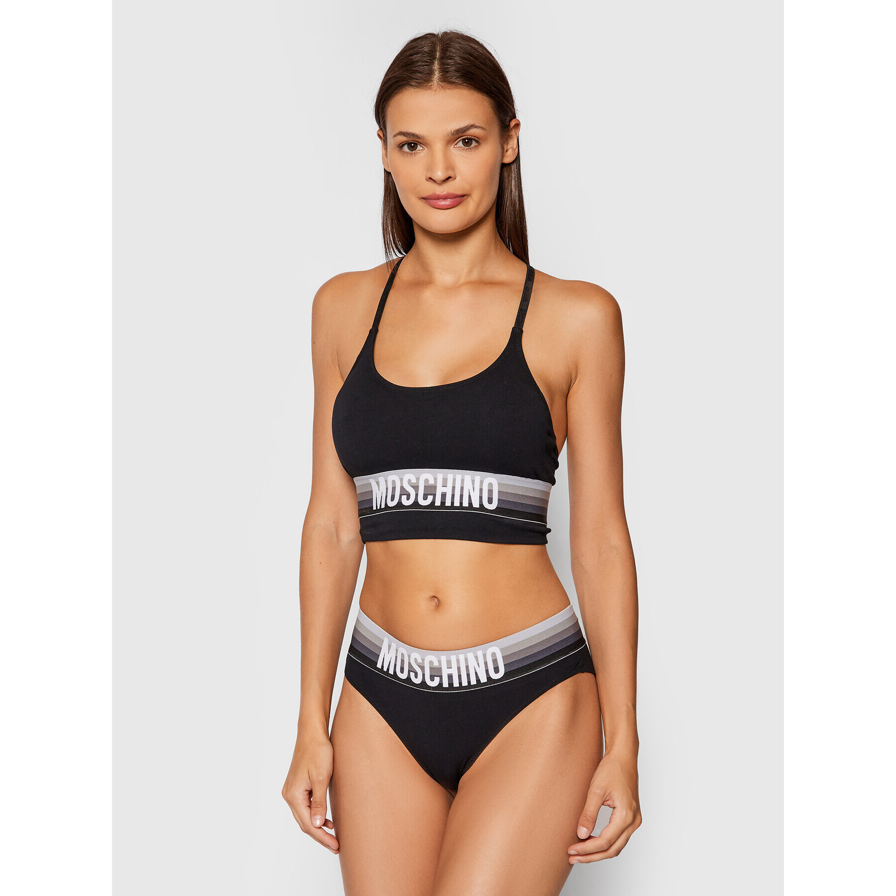 MOSCHINO Underwear & Swim Podprsenkový top 6804 9003 Černá - Pepit.cz