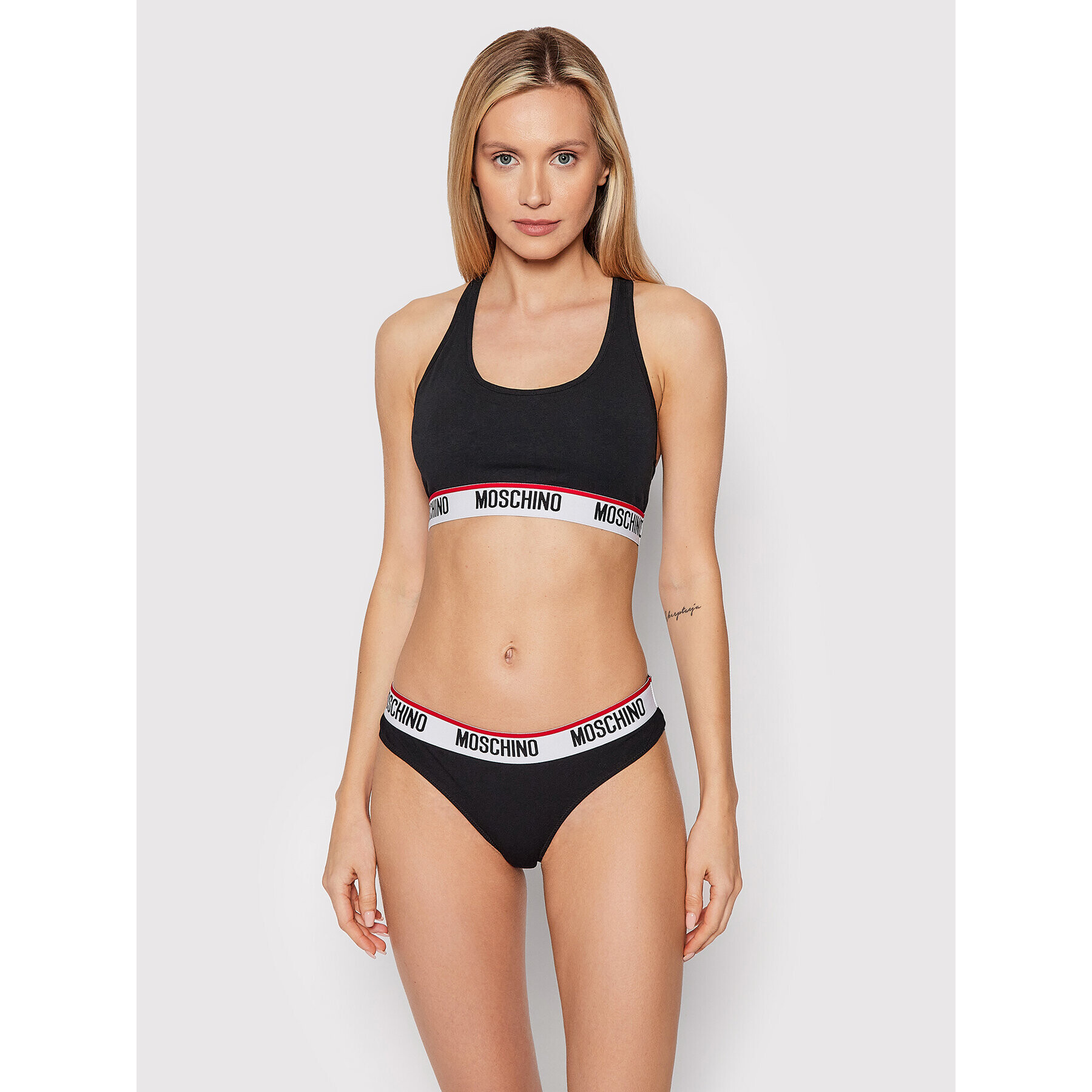 MOSCHINO Underwear & Swim Podprsenkový top 6809 9003 Černá - Pepit.cz